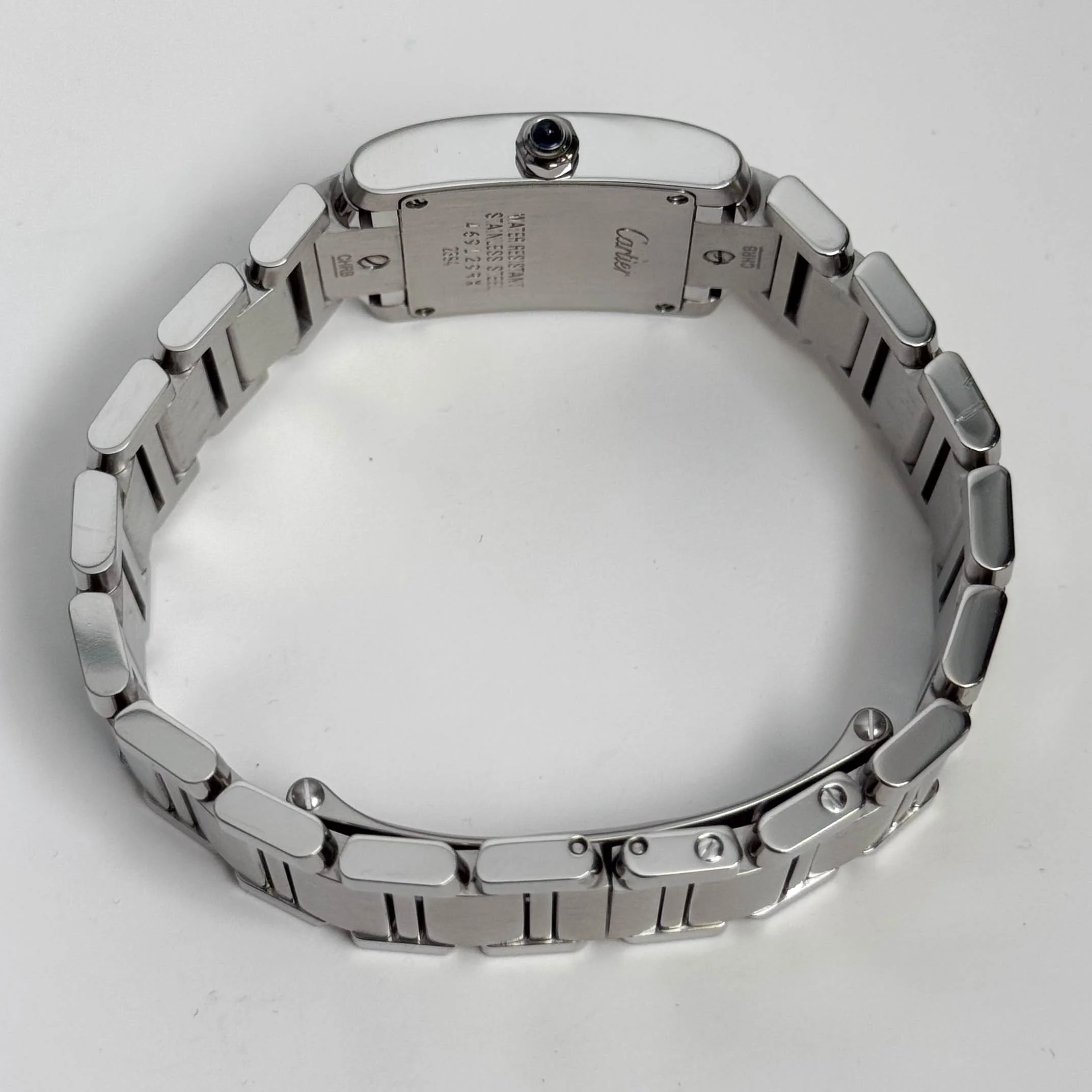 Cartier Tank Stainless Steel 20mm Ivory Dial Watch Ref# W51008Q3 - Image 6