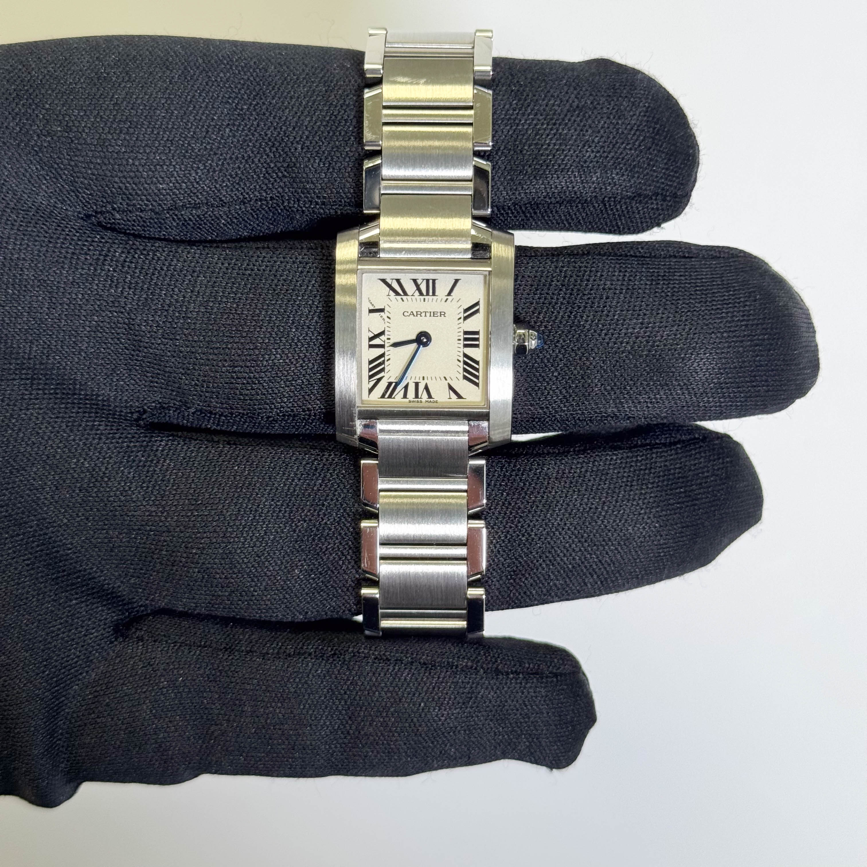 Cartier Tank Stainless Steel 20mm Ivory Dial Watch Ref# W51008Q3 - Image 2