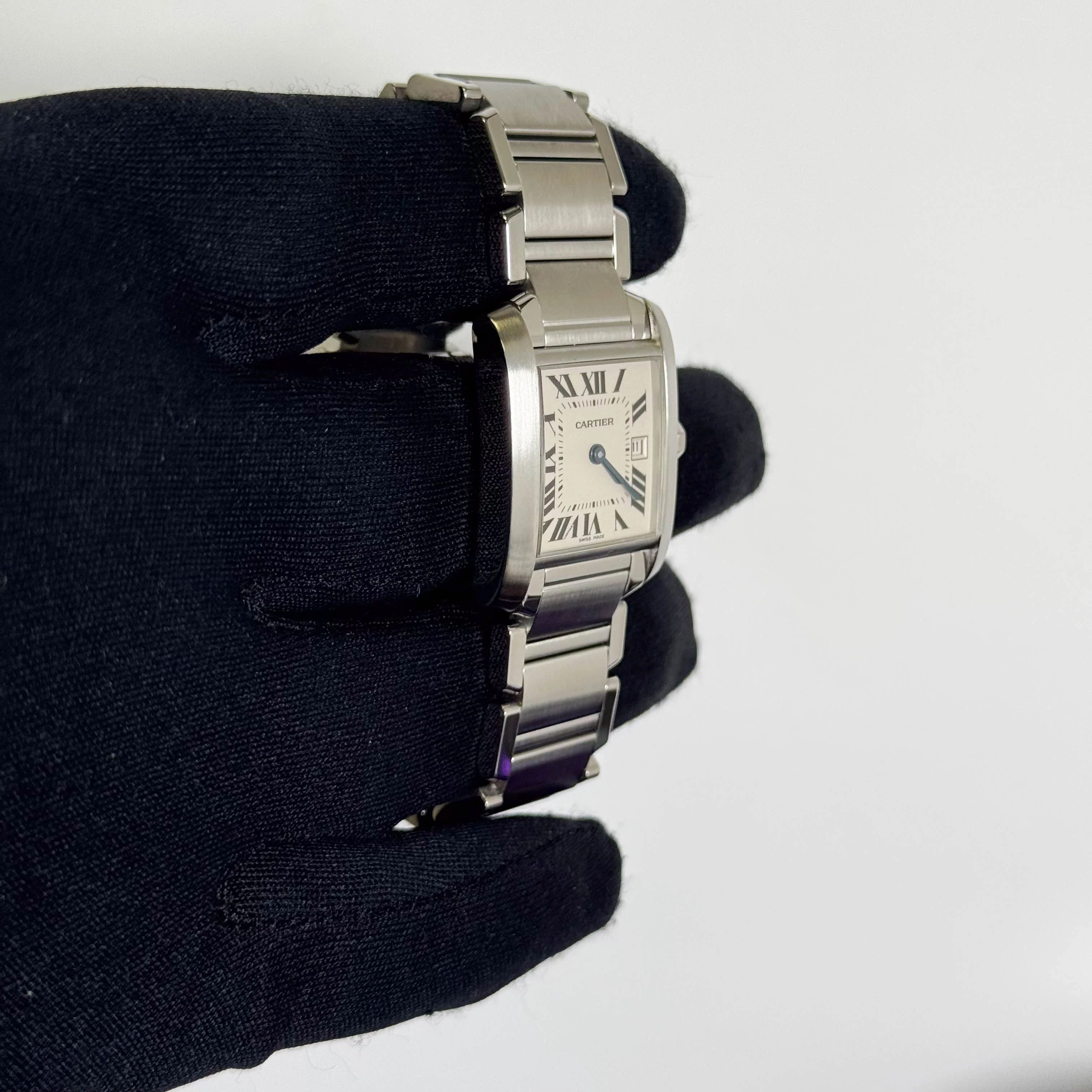 Cartier Tank Stainless Steel 25mm White/Ivory Dial Watch Ref# W51011Q3 - Image 3