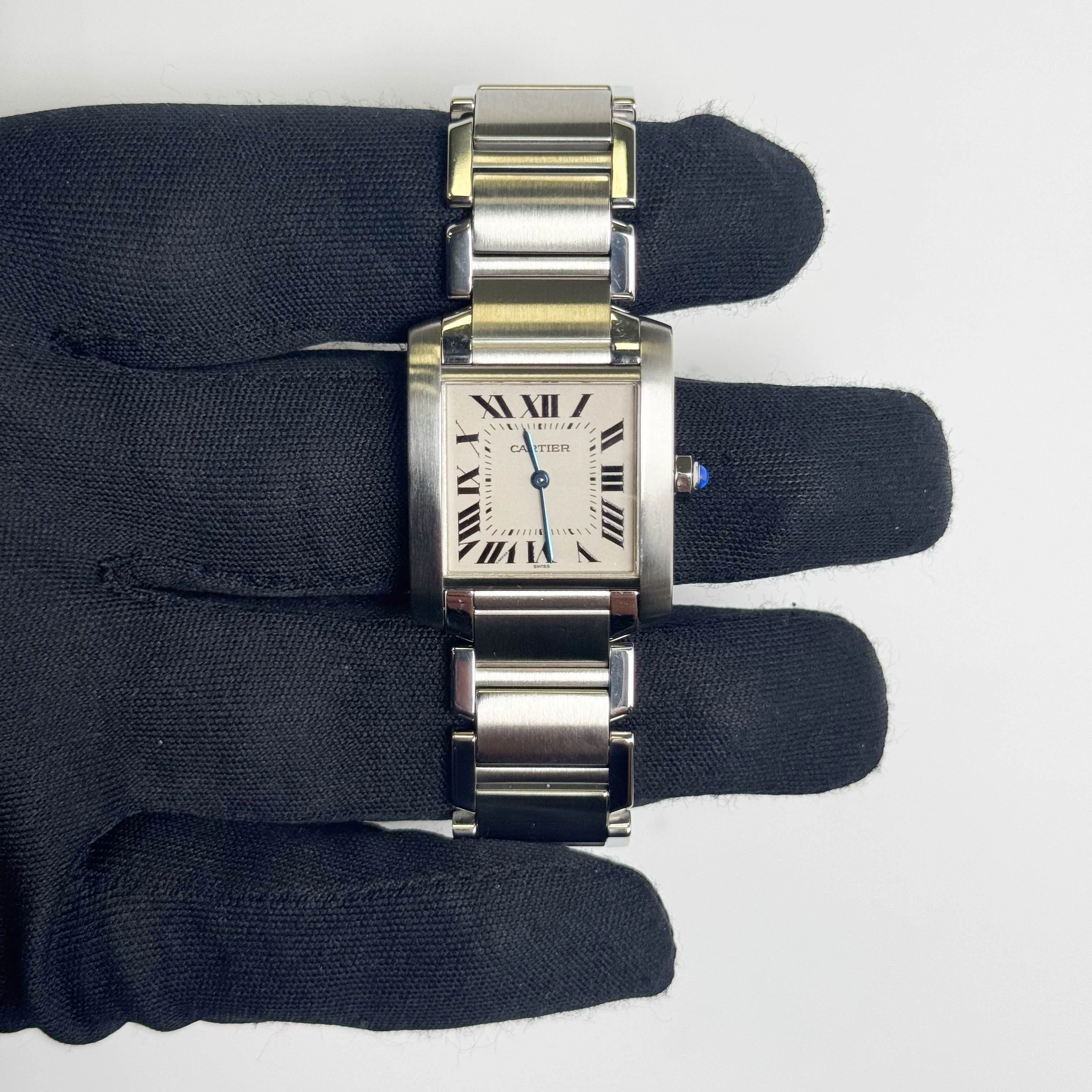 Cartier Tank Stainless Steel 25mm White/Ivory Dial Watch Ref# W51011Q3 - Image 2