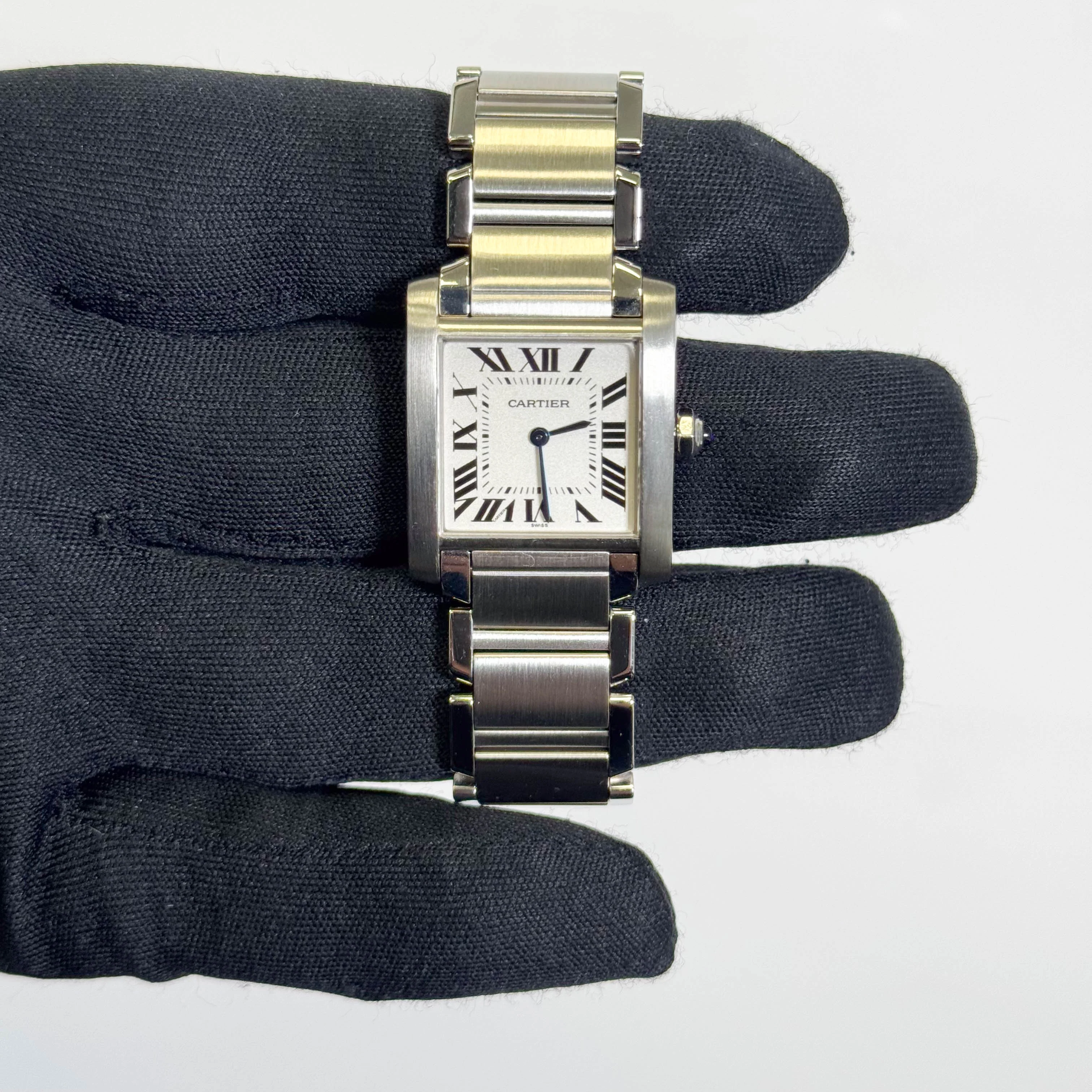 Cartier Tank Stainless Steel 25mm White/Ivory Dial Watch Ref# W51011Q3 - Image 2