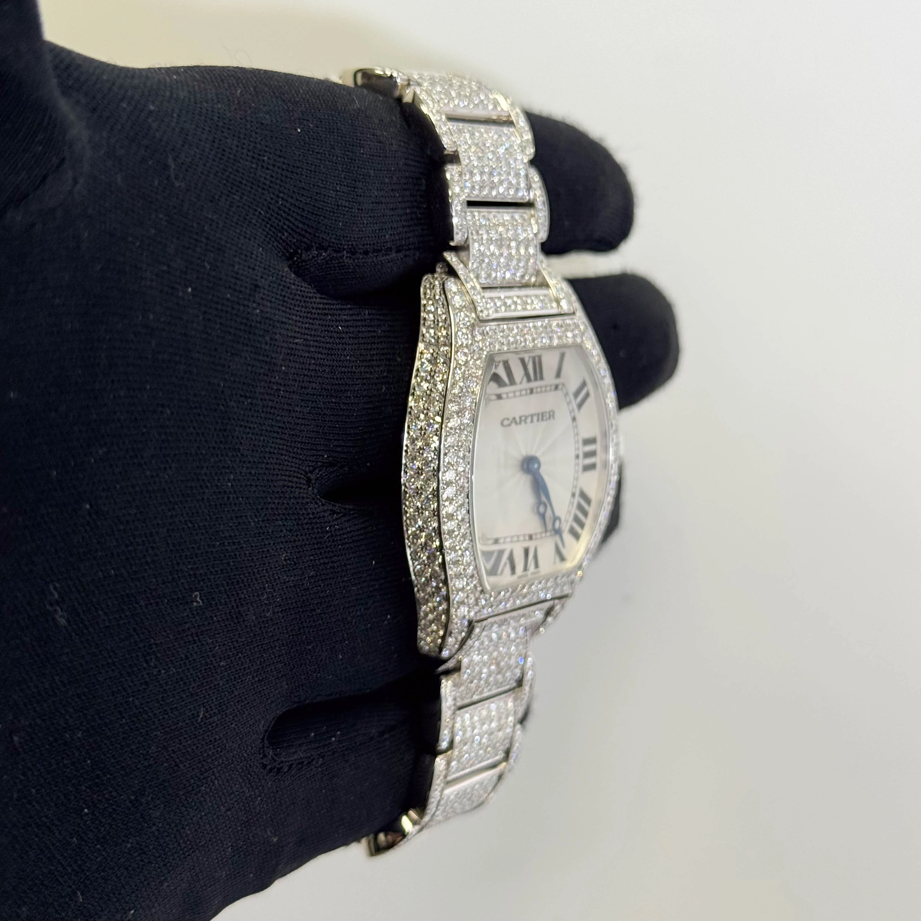 Cartier Tortue 34mm Silver Dial Watch Ref# WA5043MC - Image 3