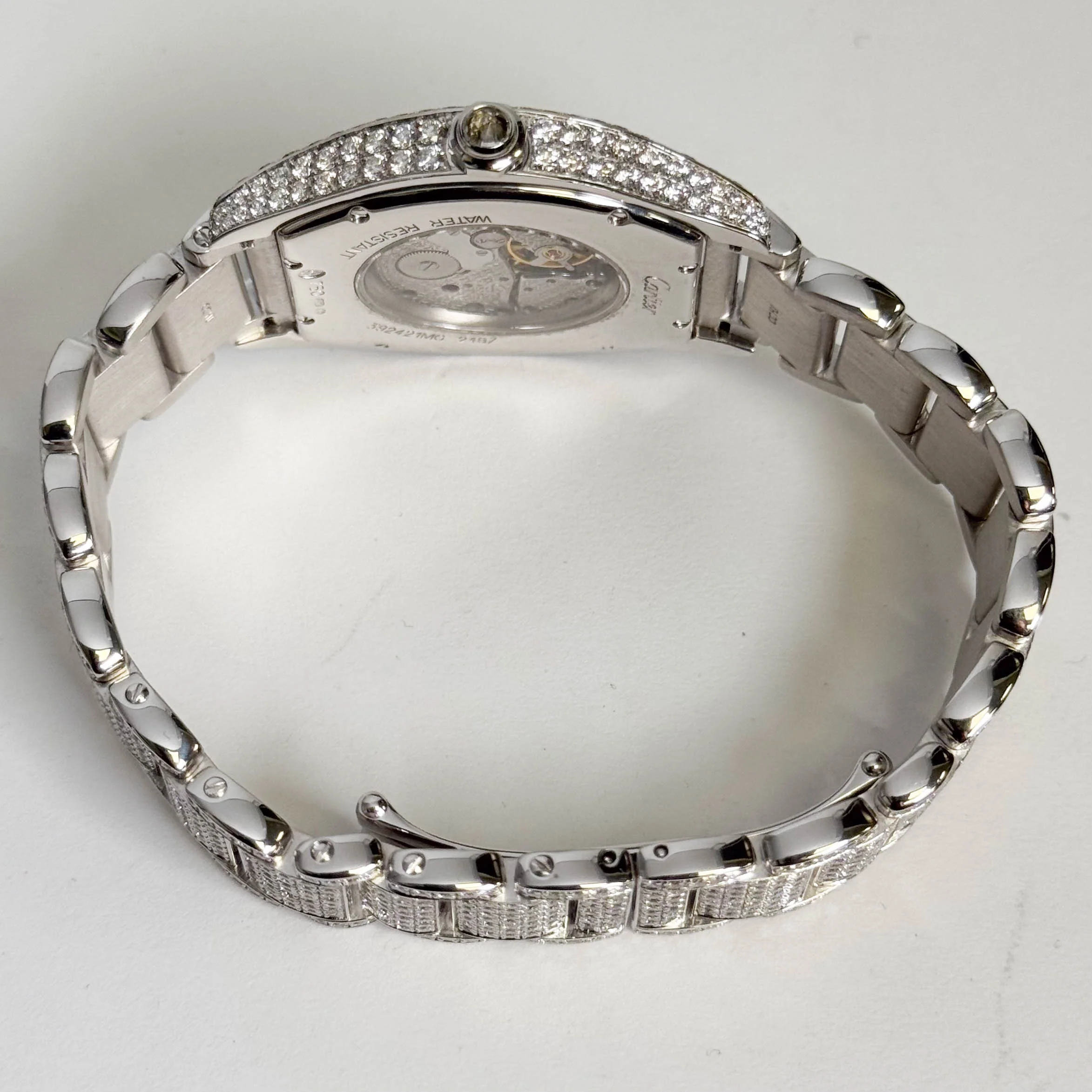 Cartier Tortue 34mm Silver Dial Watch Ref# WA5043MC - Image 5