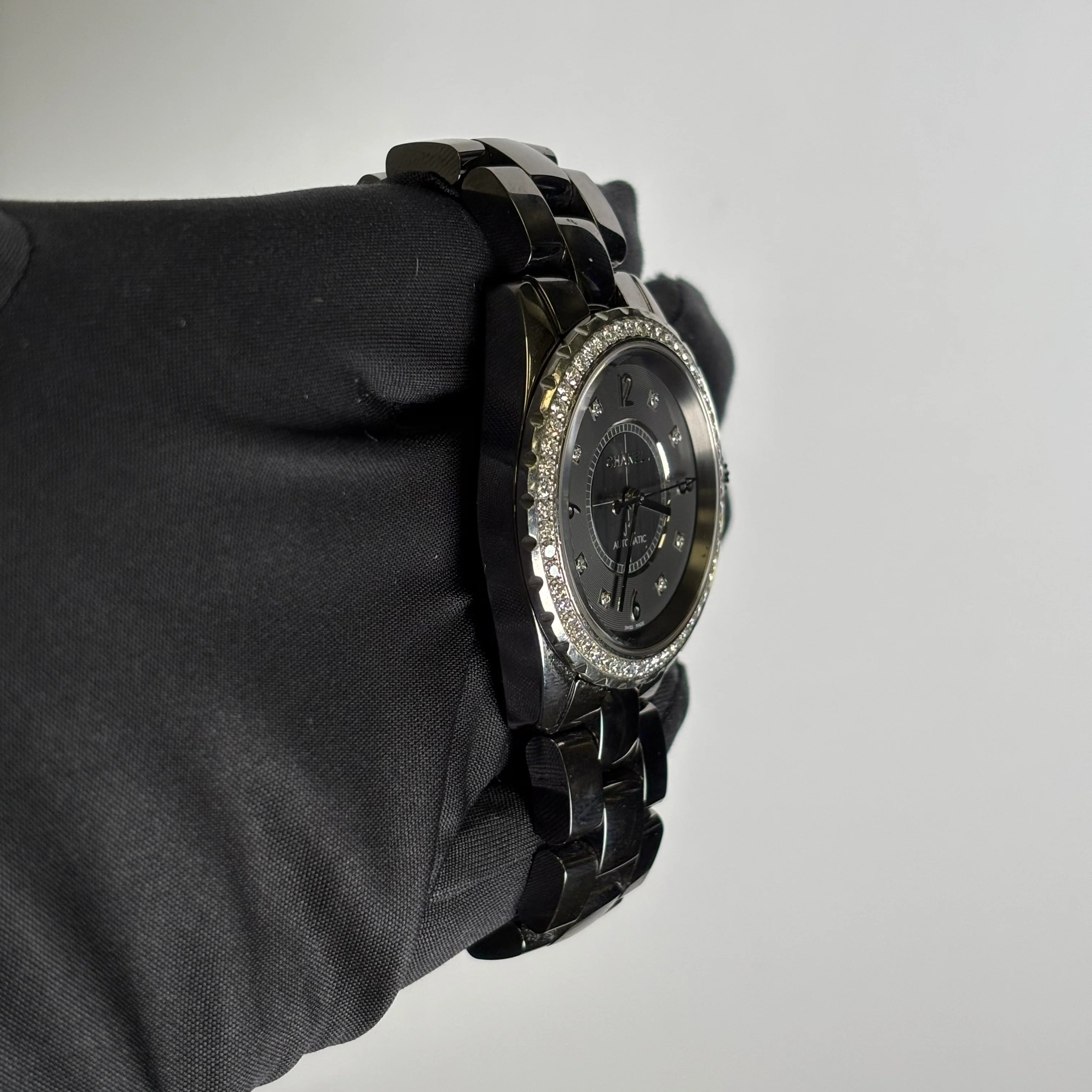 Chanel J12 38mm Grey Dial Watch Ref# H2566 - Image 3