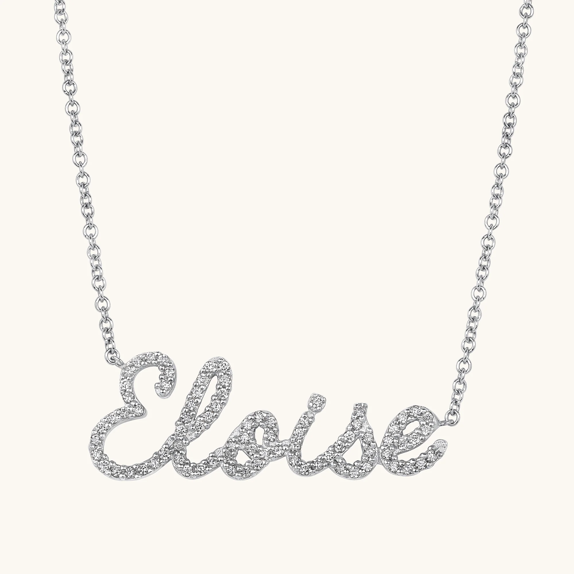 Classic Cursive Diamond Name Necklace - Image 4