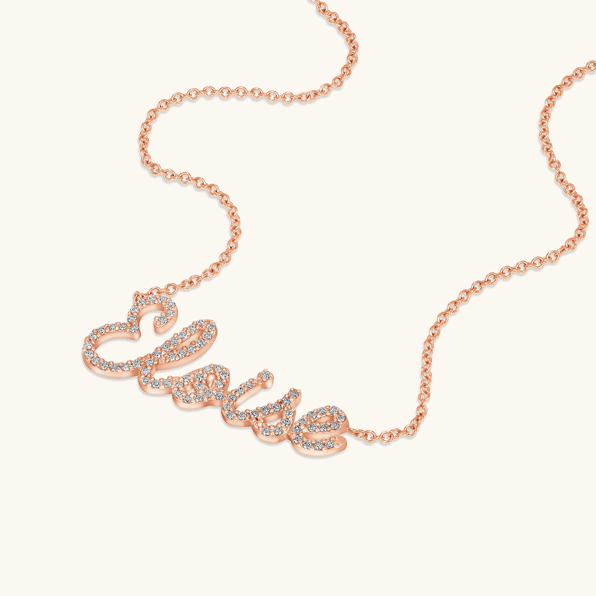 Classic Cursive Diamond Name Necklace - Image 7