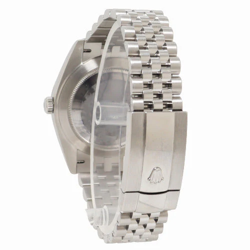Rolex Mens Datejust Stainless Steel 41mm Rhodium Diamond Dial Watch Reference# 126334 - Image 3