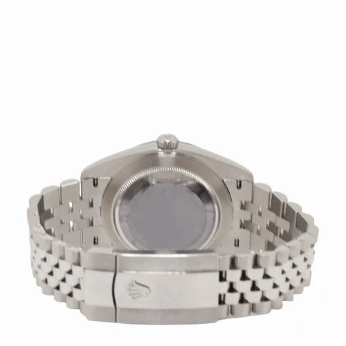 Rolex Mens Datejust Stainless Steel 41mm Rhodium Diamond Dial Watch Reference# 126334 - Image 4