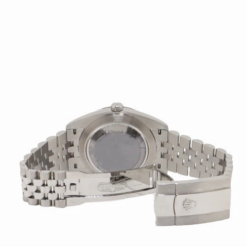 Rolex Mens Datejust Stainless Steel 41mm Rhodium Diamond Dial Watch Reference# 126334 - Image 5