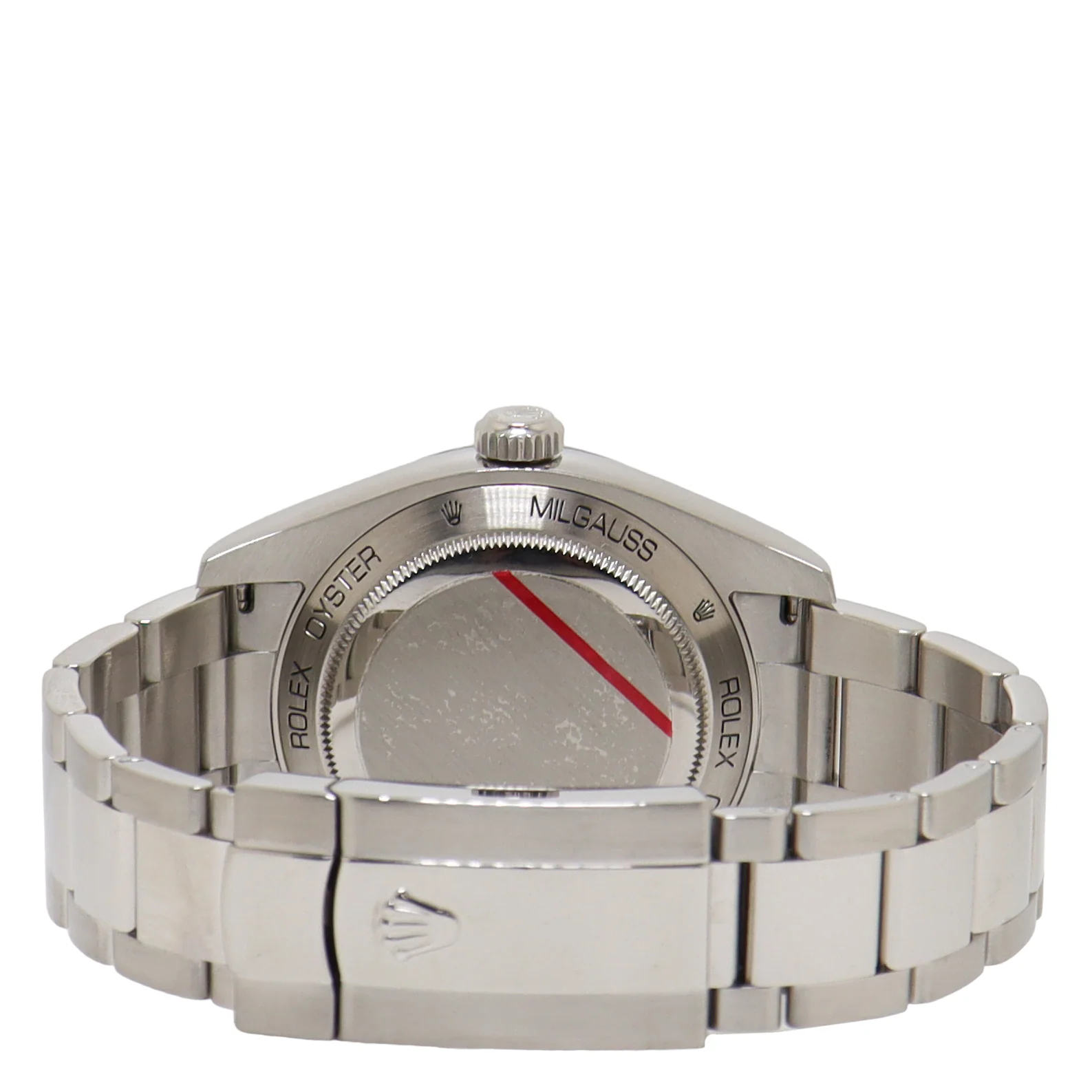 Rolex Milgauss Stainless Steel 40mm Dark Grey Stick Dial Watch Reference #: 116400GV - Image 4