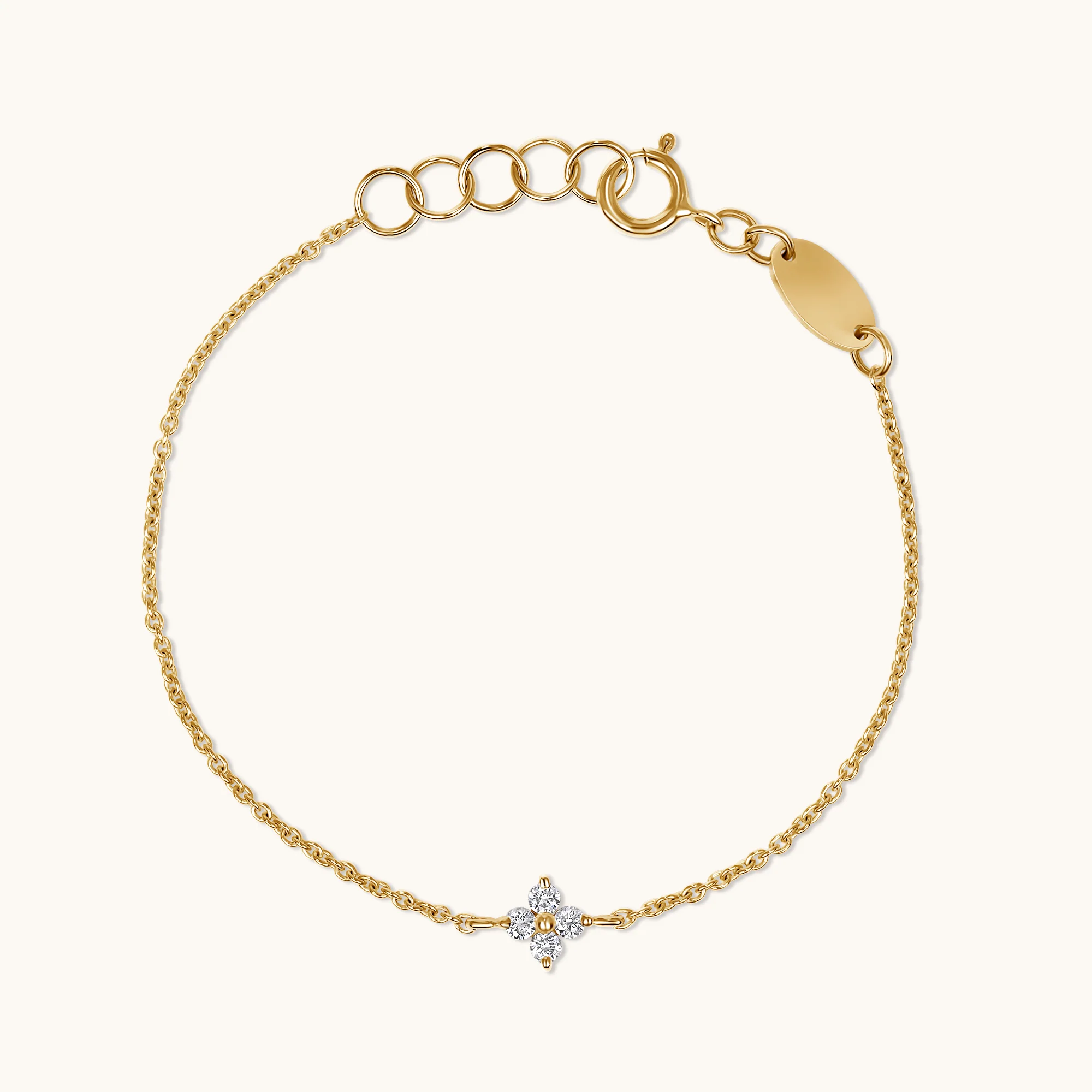 Kid's Dainty Lab Diamond Flower Bracelet