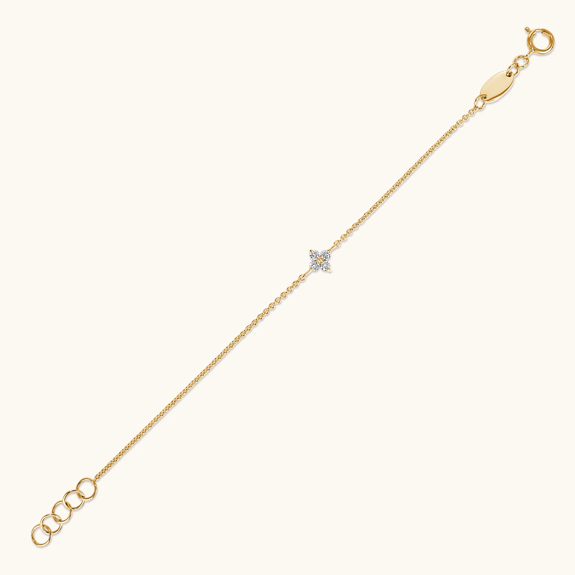 Kid's Dainty Lab Diamond Flower Bracelet - Image 3