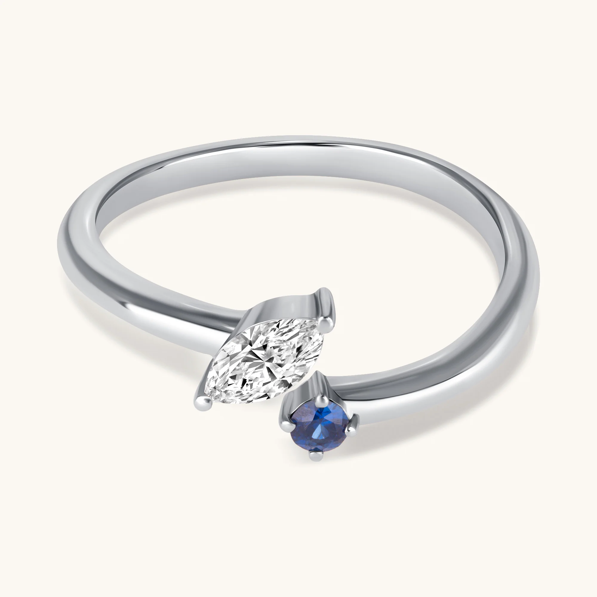 Lab Diamond and Birthstone Open Band - Image 5
