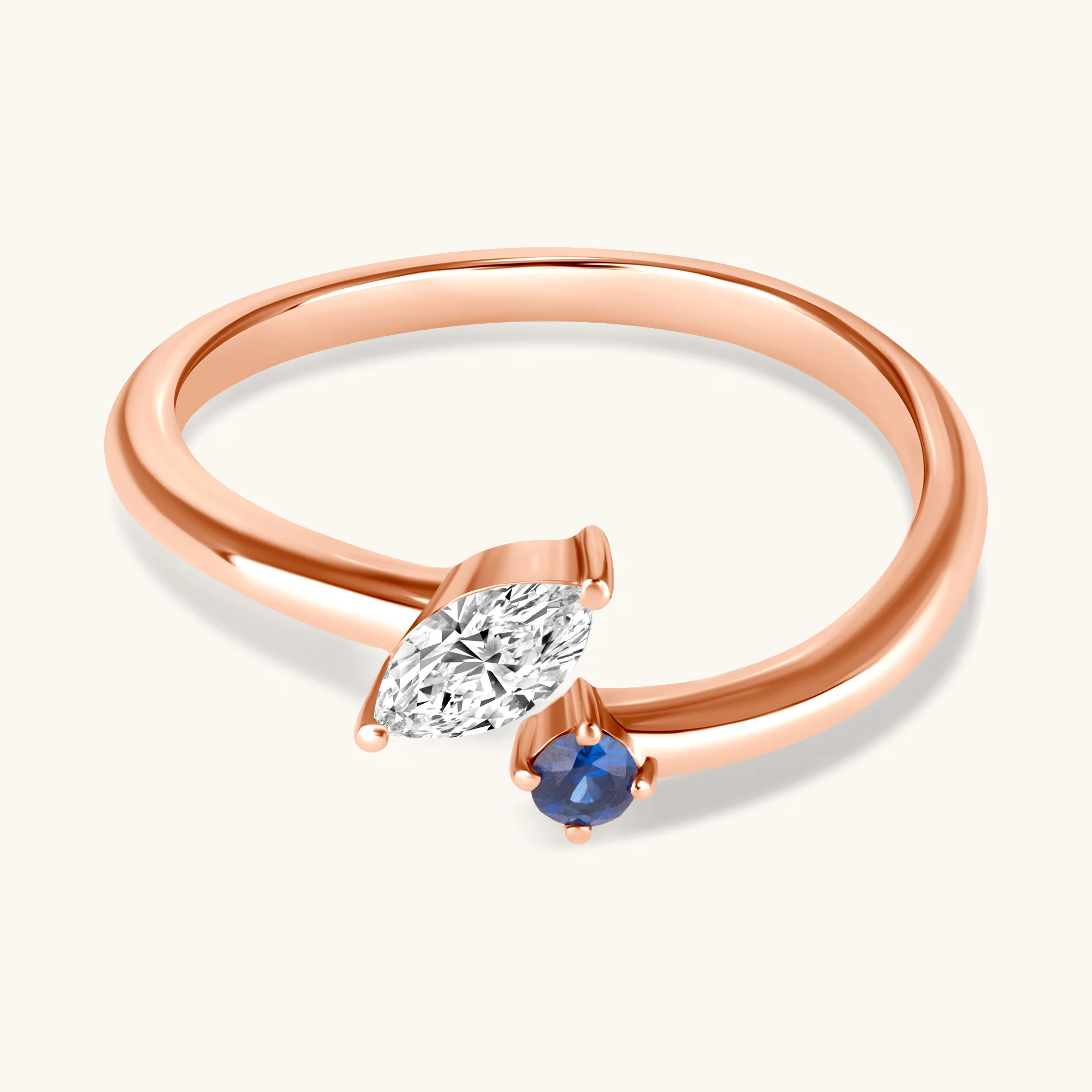 Lab Diamond and Birthstone Open Band - Image 7