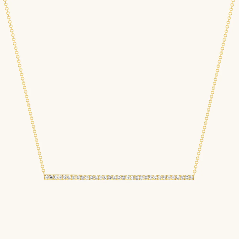 Diamond Bar Necklace - Image 4