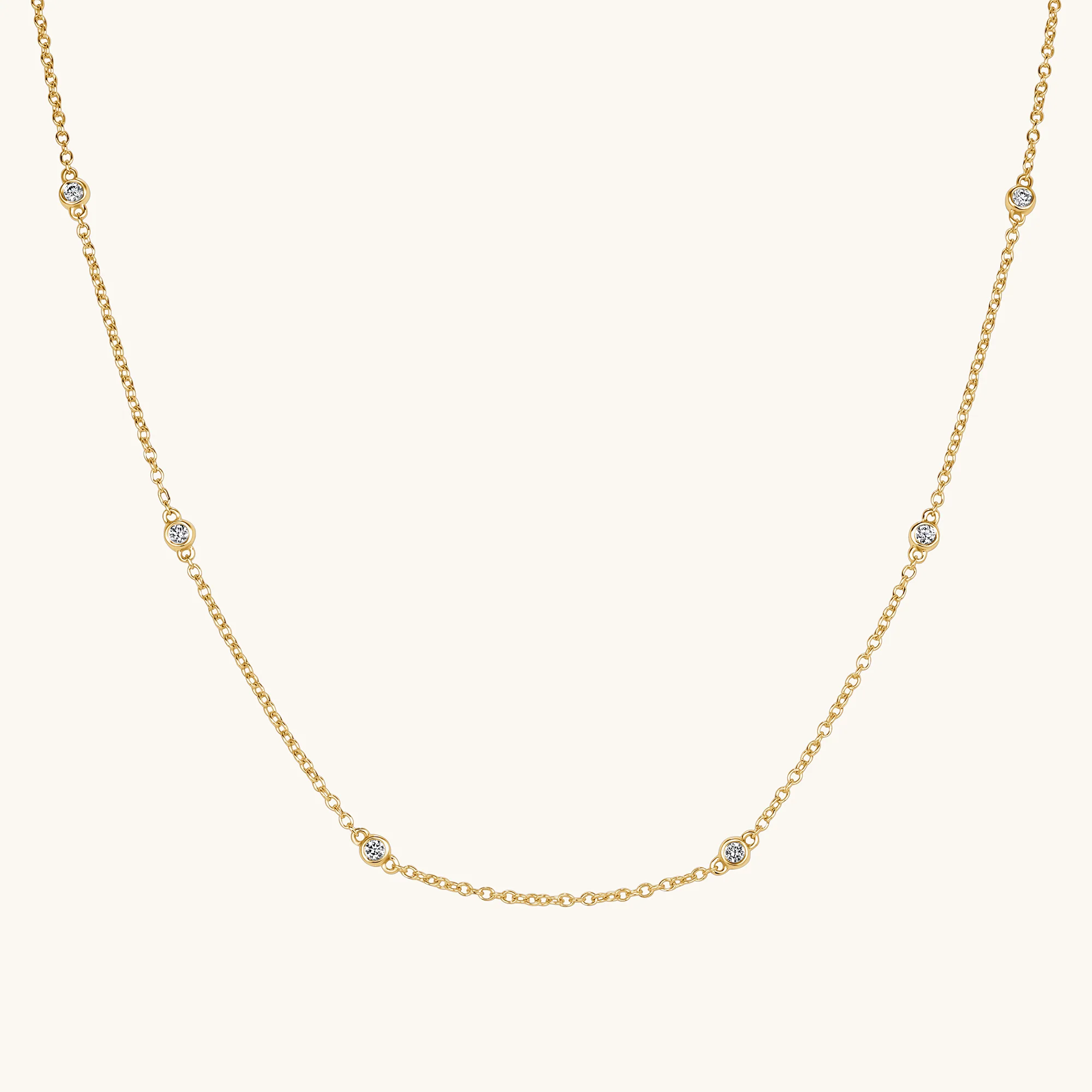 Diamond Bezel Necklace - Image 5