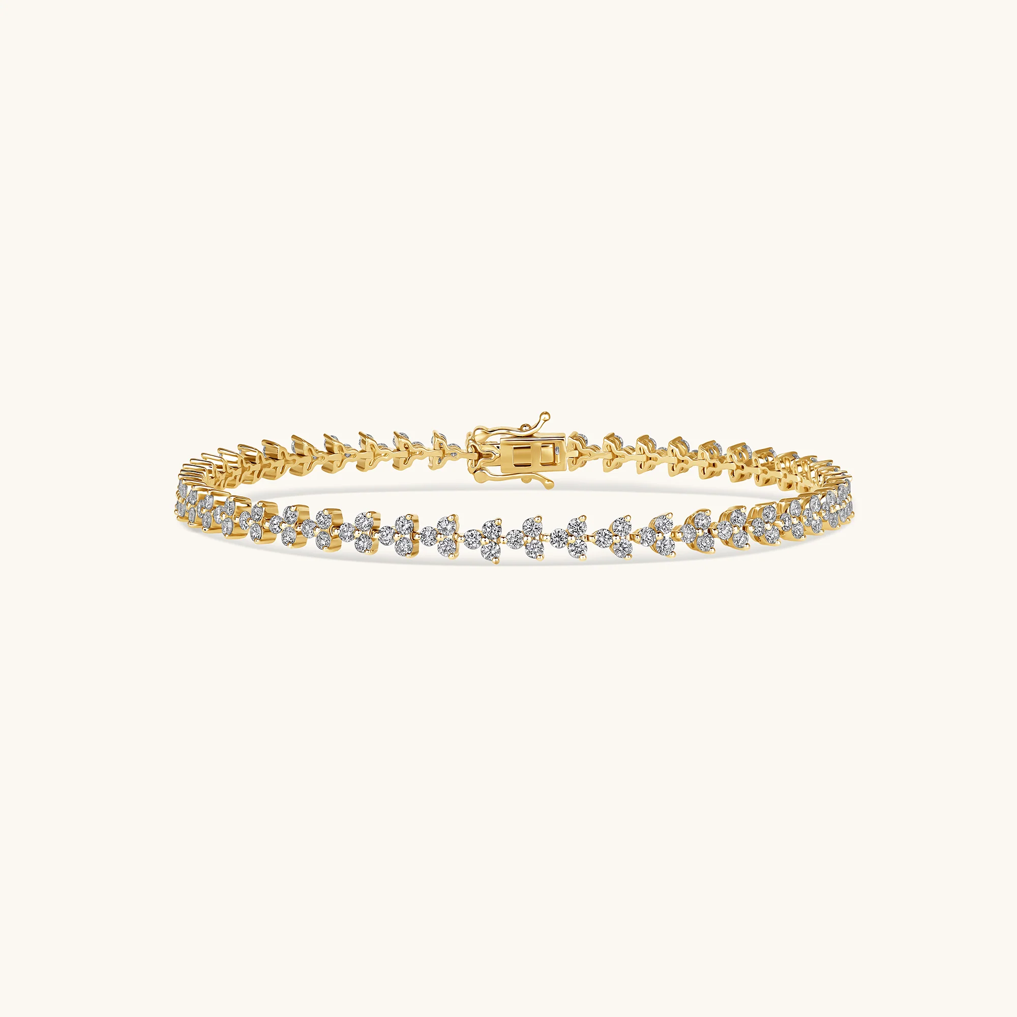 Diamond Cluster Tennis Bracelet - Image 3