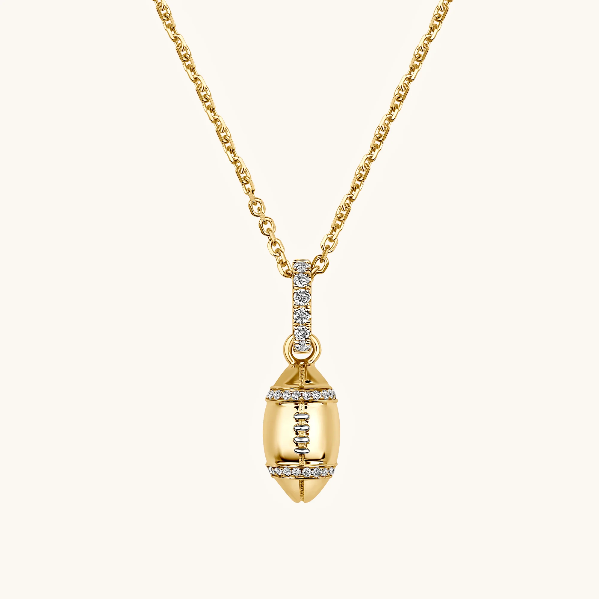 Diamond Football Pendant