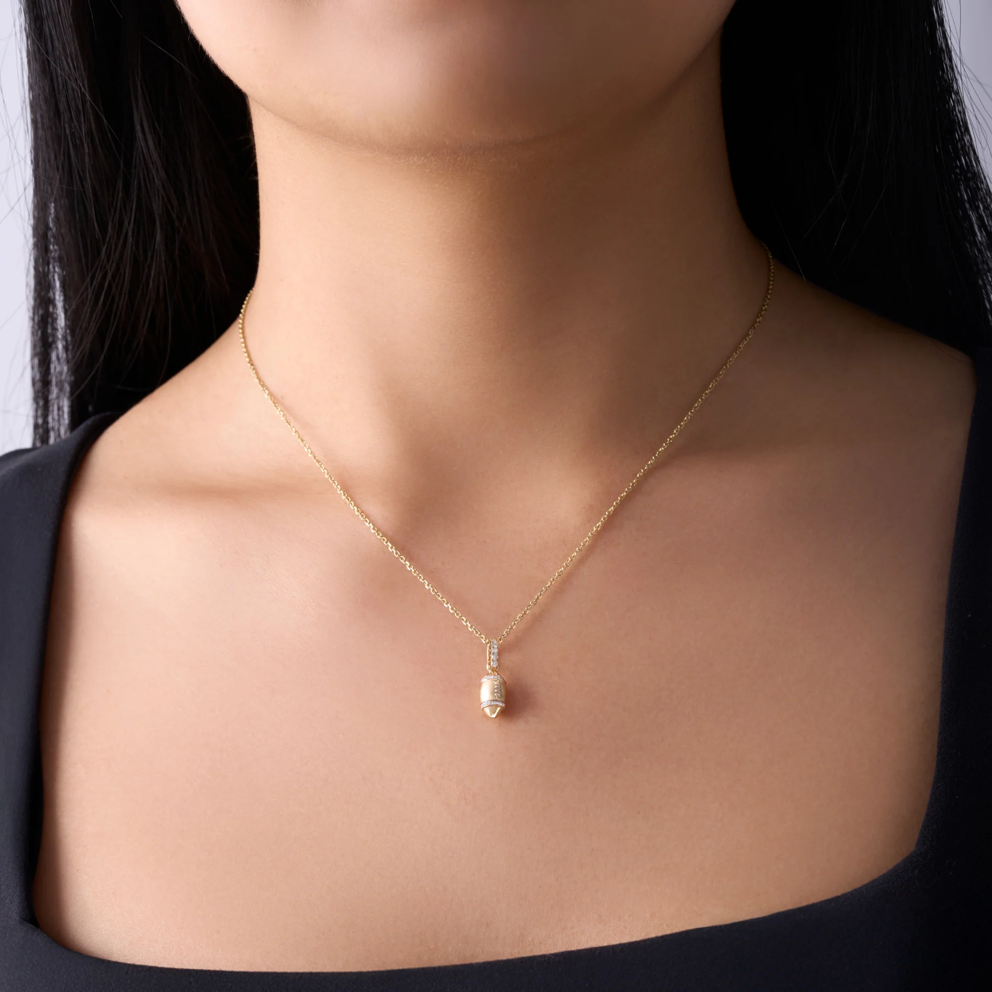 Diamond Football Pendant - Image 2
