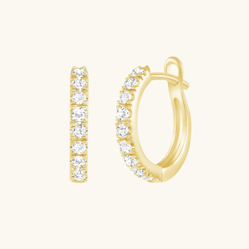 Classic Diamond Huggie Earrings