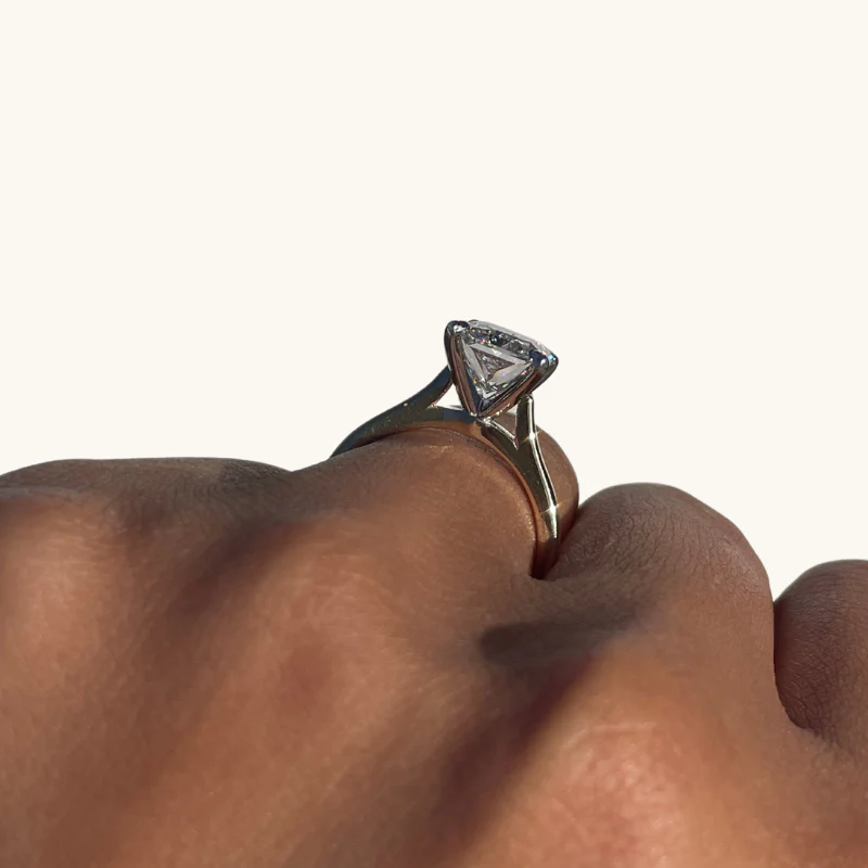 3.75 Radiant Lab Diamond Engagement Ring - Image 4