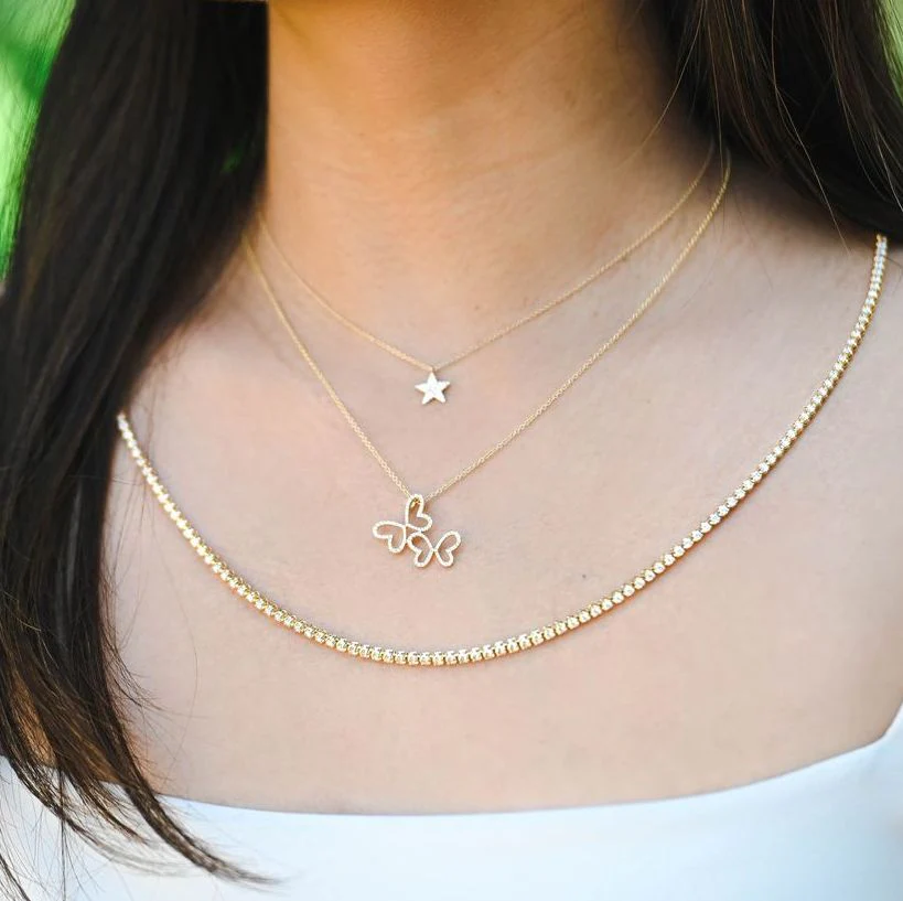 Double Butterfly Diamond Necklace - Image 2