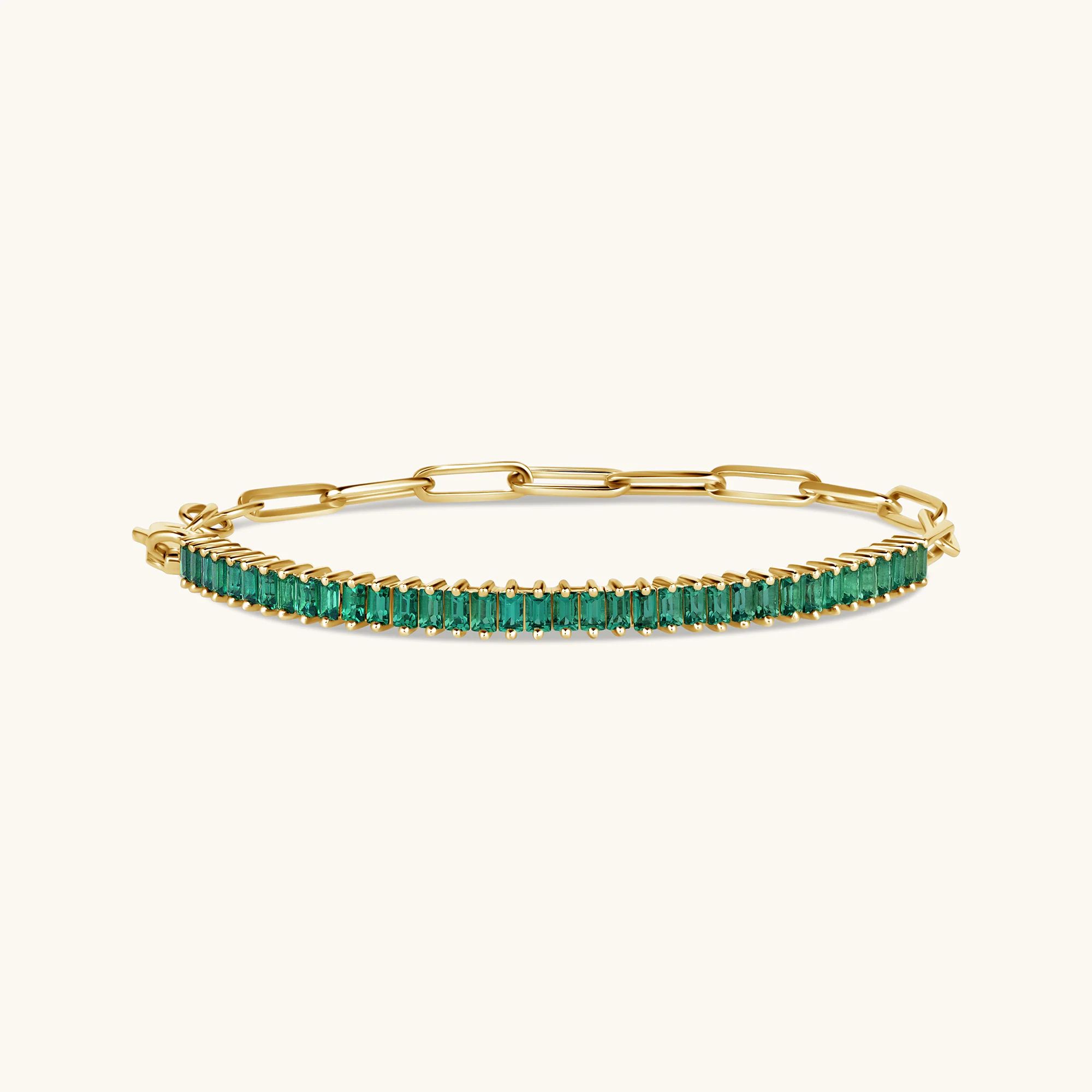 Emerald Linked Up Chain Bracelet