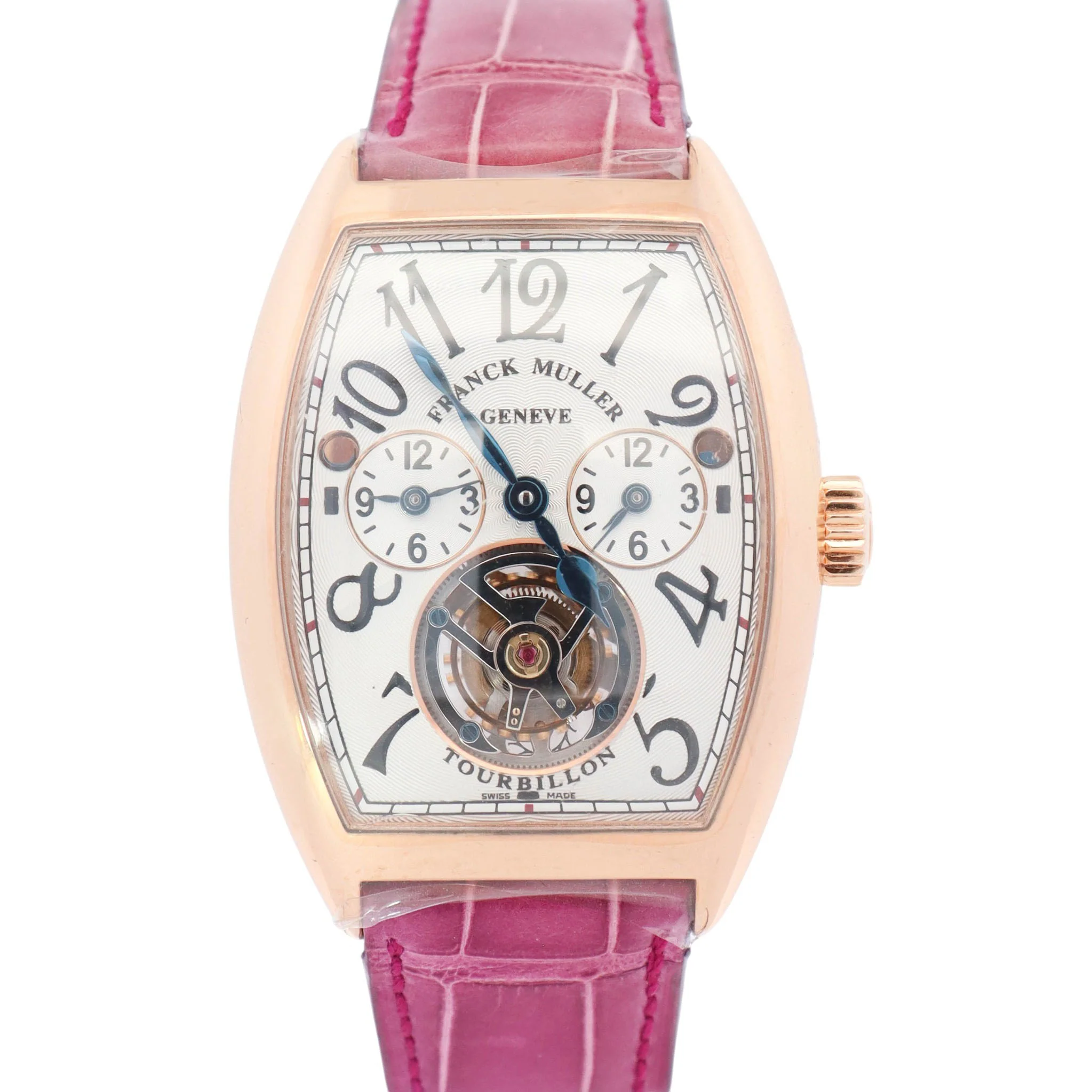 Franck Muller Cintree Curvex Tourbillion Hours 44 mm White Dial Watch Ref: 7880 T MB