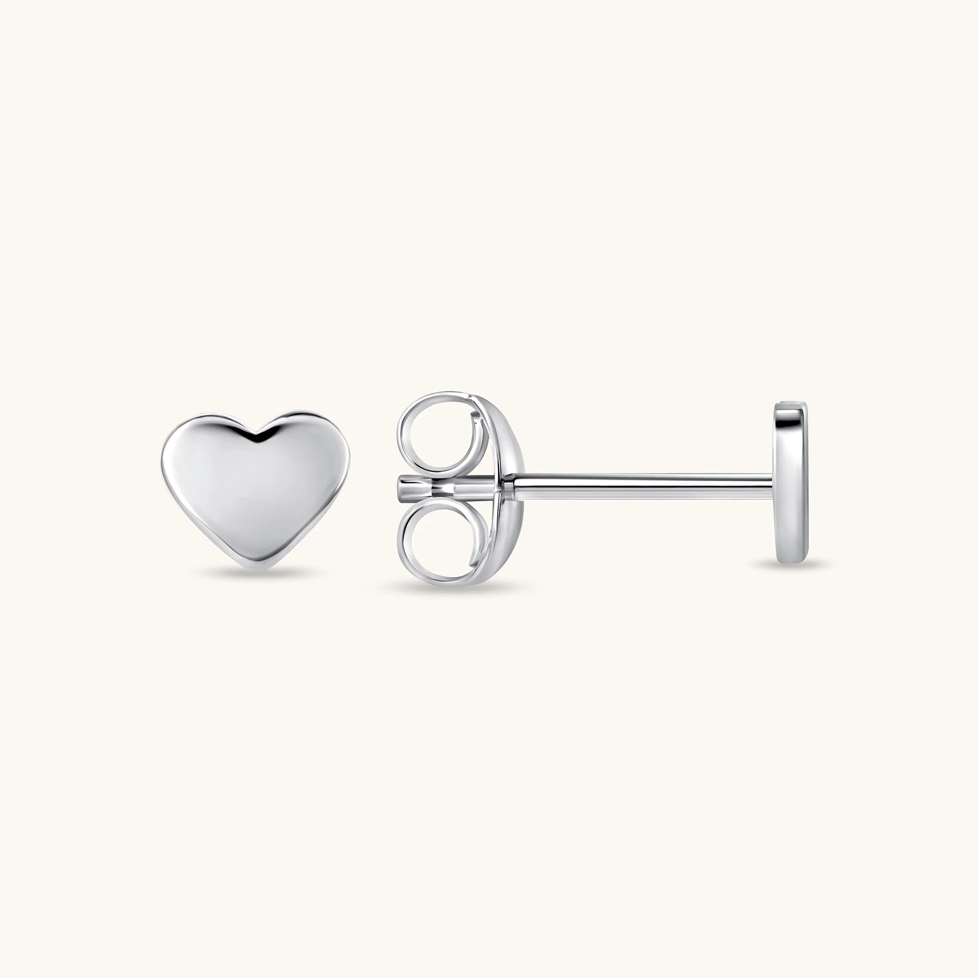 Heart Stud Earrings - Image 3