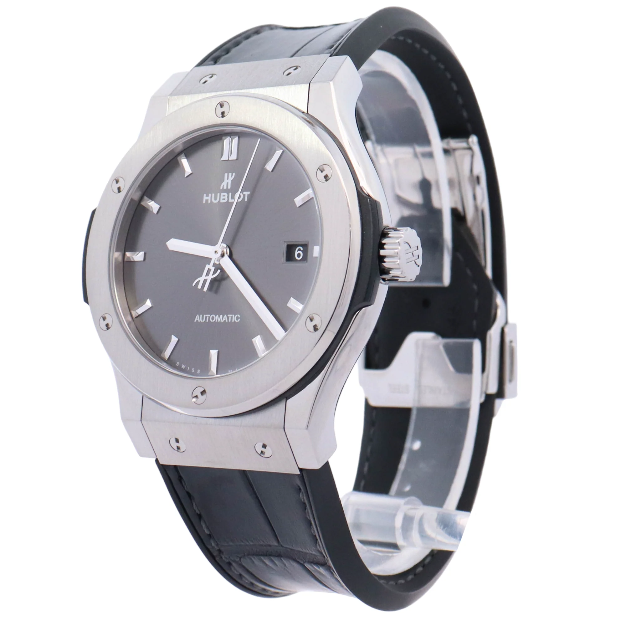 Hublot Classic Fusion 42mm Stainless Steel Gray Stick Dial Watch Reference# 542.NX.7071LR - Image 2