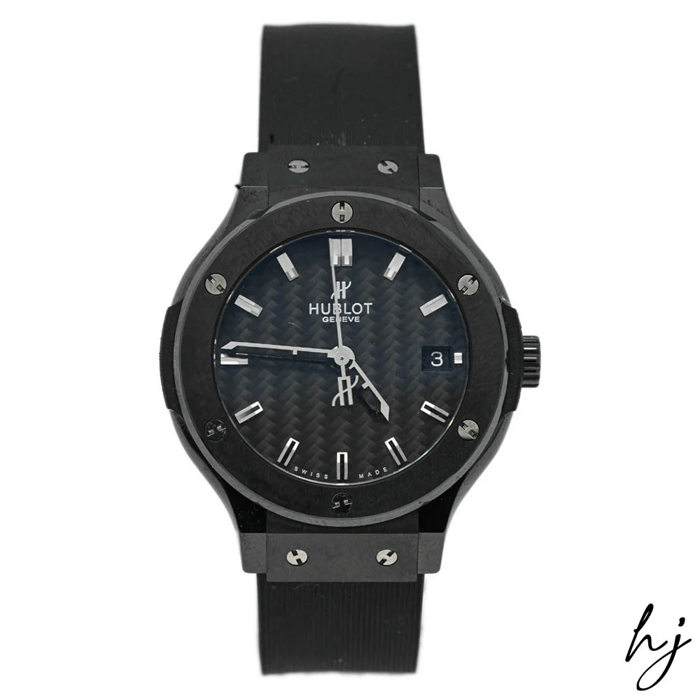 Hublot Classic Fusion Black Magic Black Ceramic 42mm Black Carbon Stick Dial Watch Reference #: 542.CM.1770.RX - Image 5