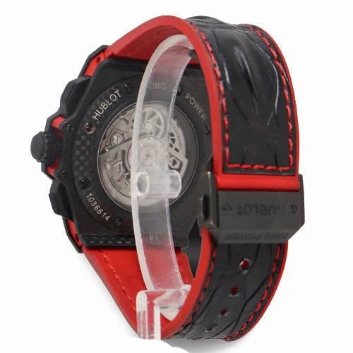 Hublot Men's Big Bang King Power Unico Carbon 48mm Red Skeleton Chronograph Dial Watch Reference# 701.QX.0113.HR - Image 3