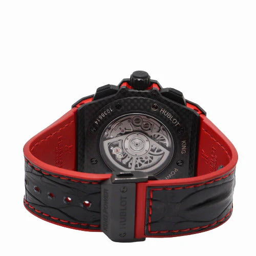 Hublot Men's Big Bang King Power Unico Carbon 48mm Red Skeleton Chronograph Dial Watch Reference# 701.QX.0113.HR - Image 4