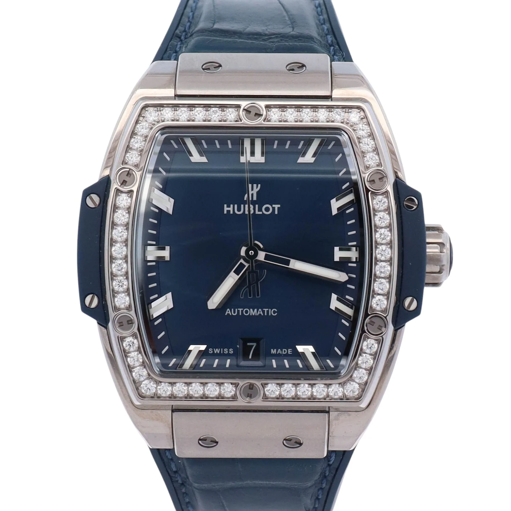 Hublot Spirit of Big Bang Titanium 39mm Blue Dial Watch Ref#665.NX.7170.LR.1204