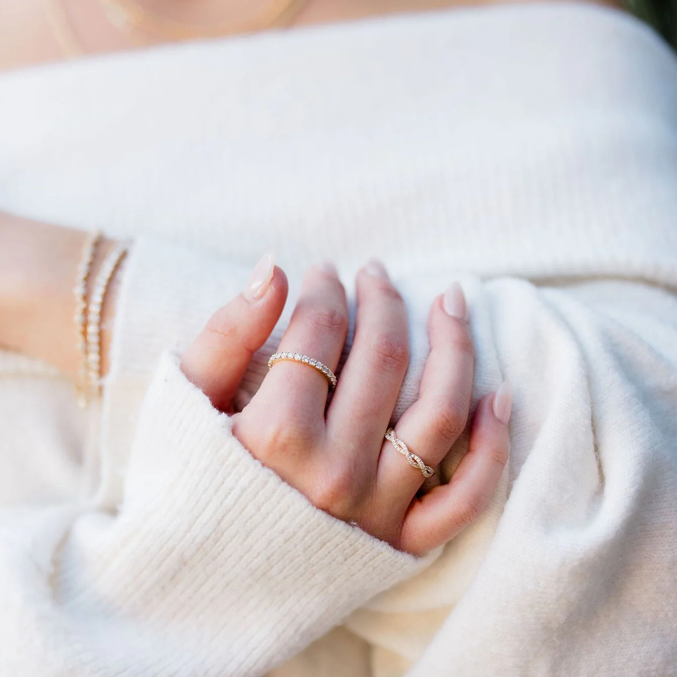 Infinity Diamond Half Way Band - Image 3