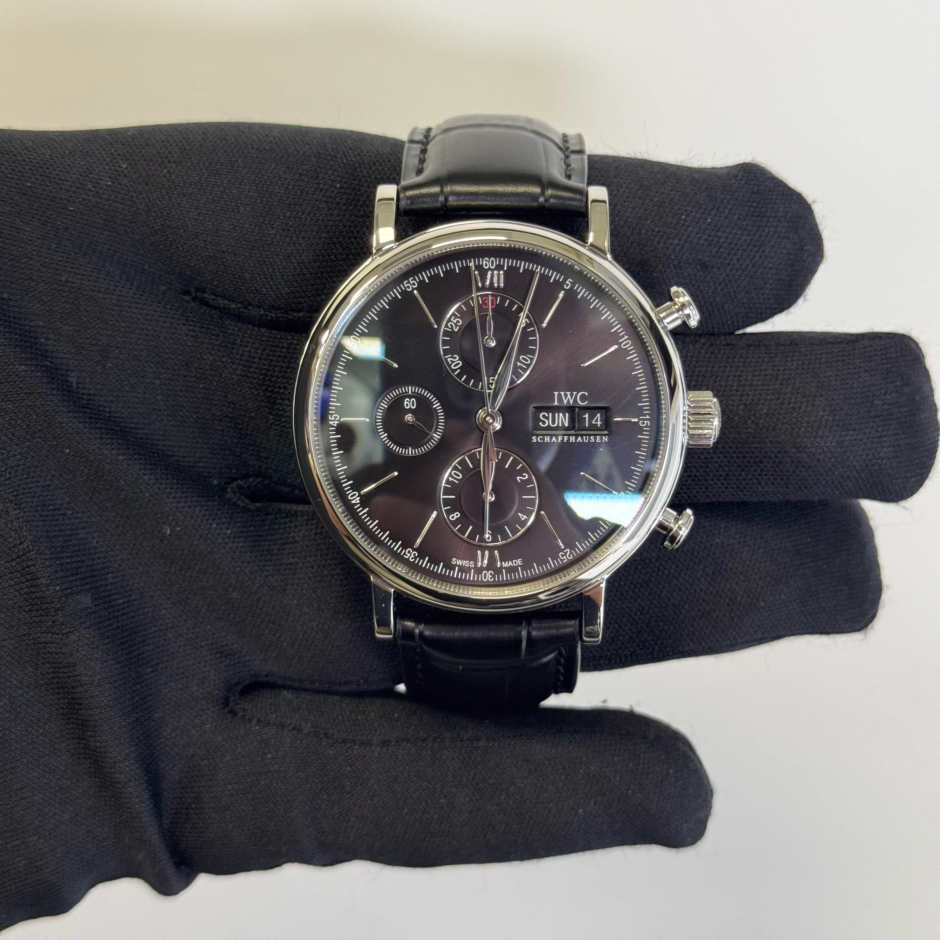 IWC Pilot Chronograph 41mm Black Chronograph Dial Watch Ref #IW391008 - Image 2