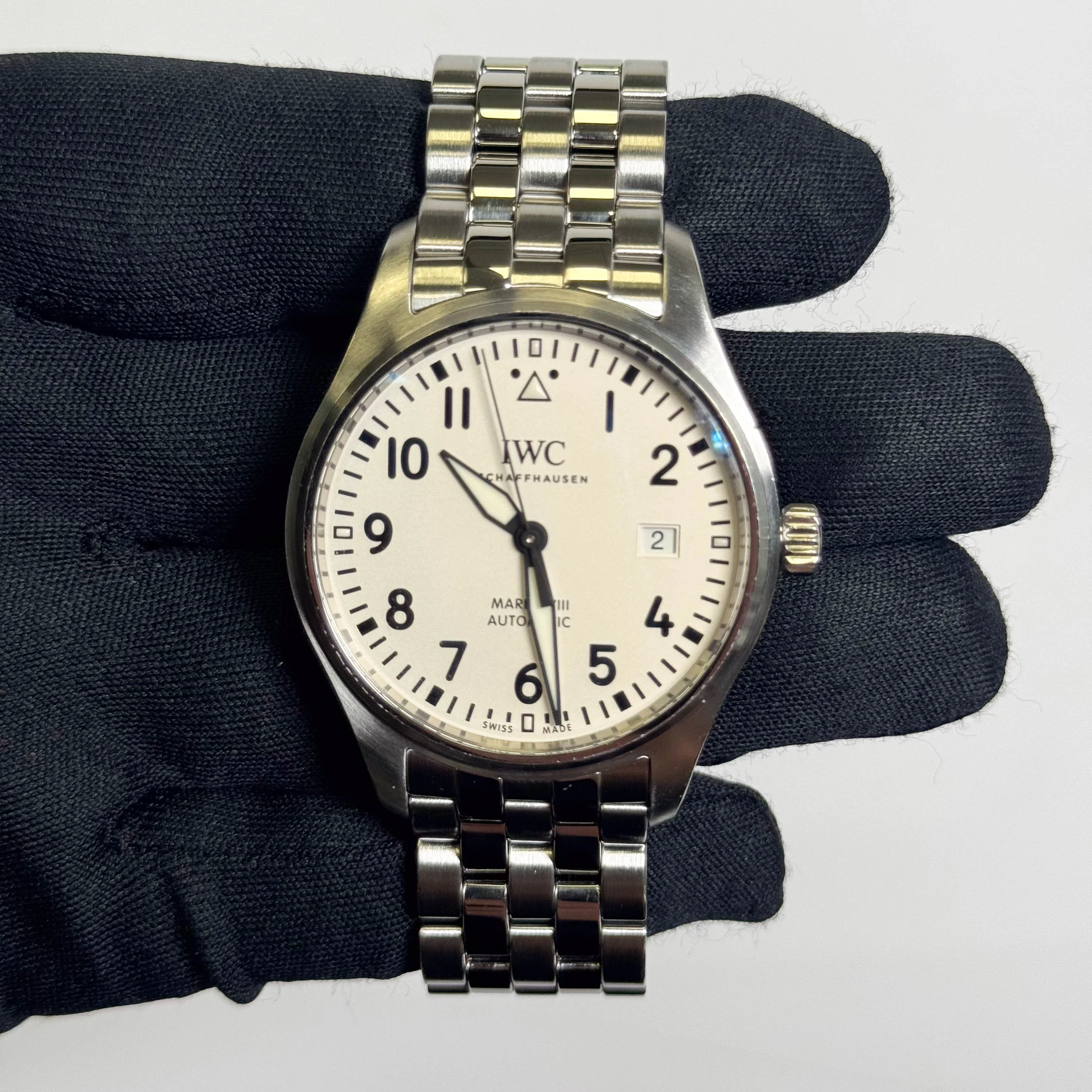 IWC Pilots Mark XVIII Stainless Steel 40mm White Dial Watch Ref# IW327012 - Image 2