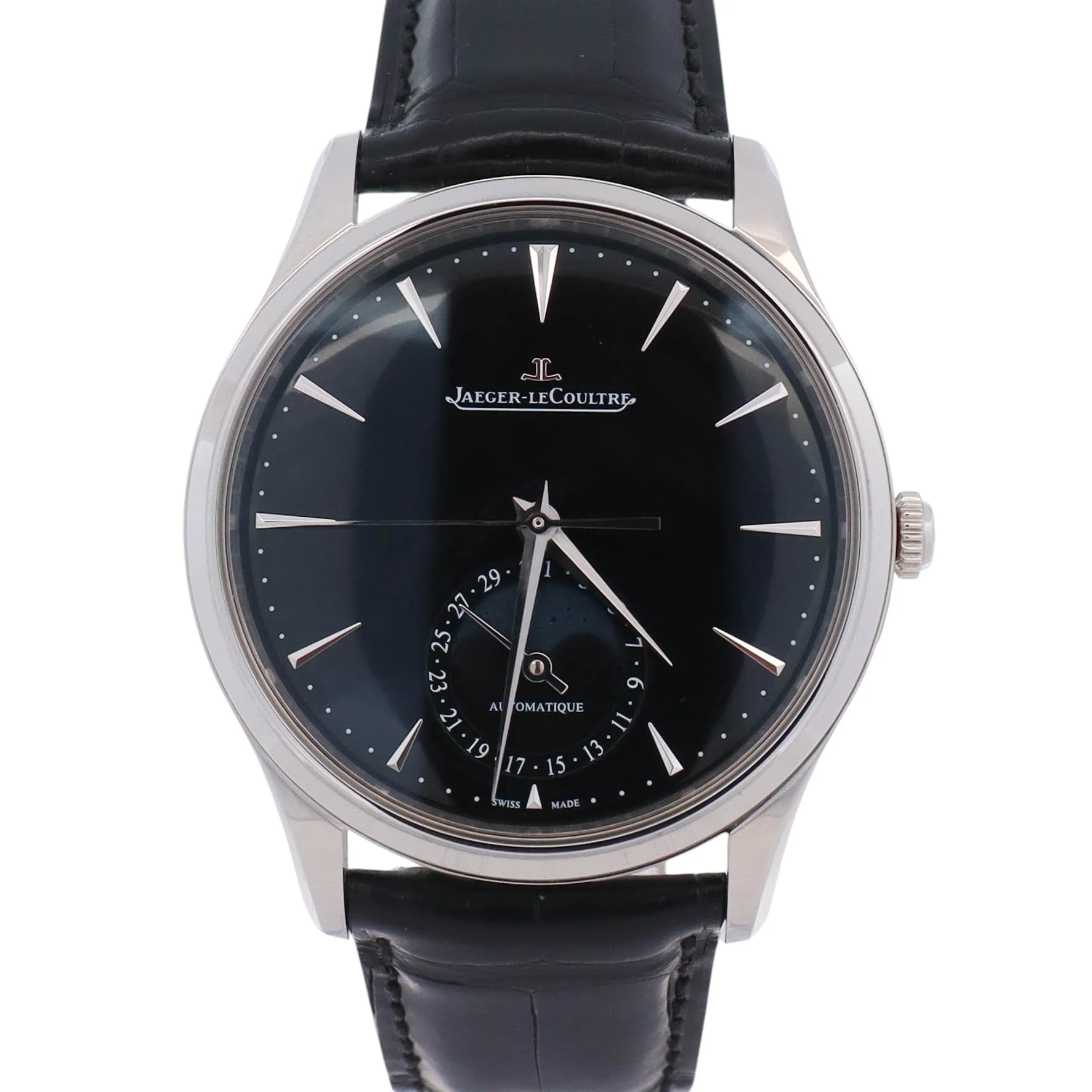 Jaeger LeCoultre Master Ultra Thin 39mm Black Dial Watch Ref# Q1368471