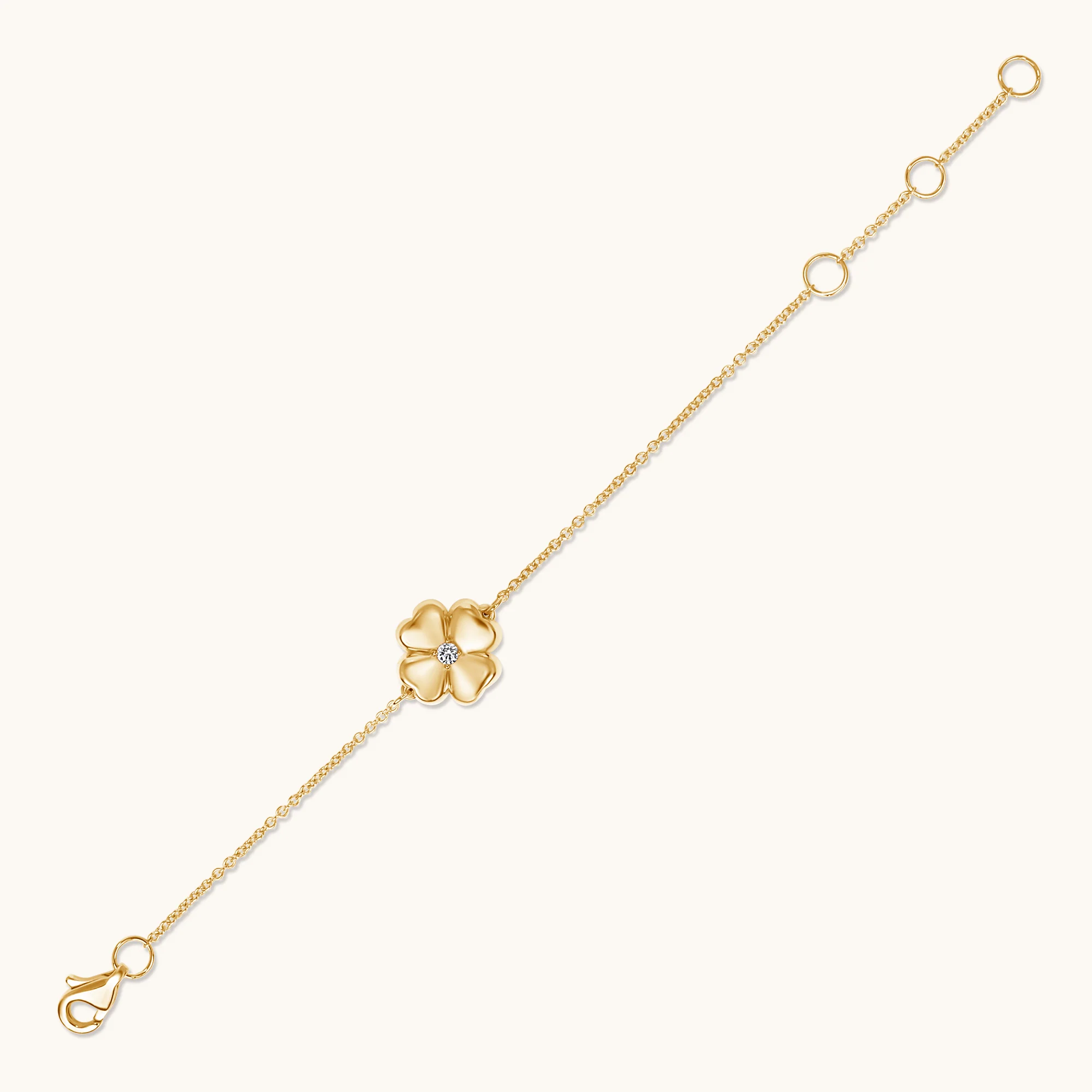 Kid's Diamond Bubble Flower Bracelet - Image 5
