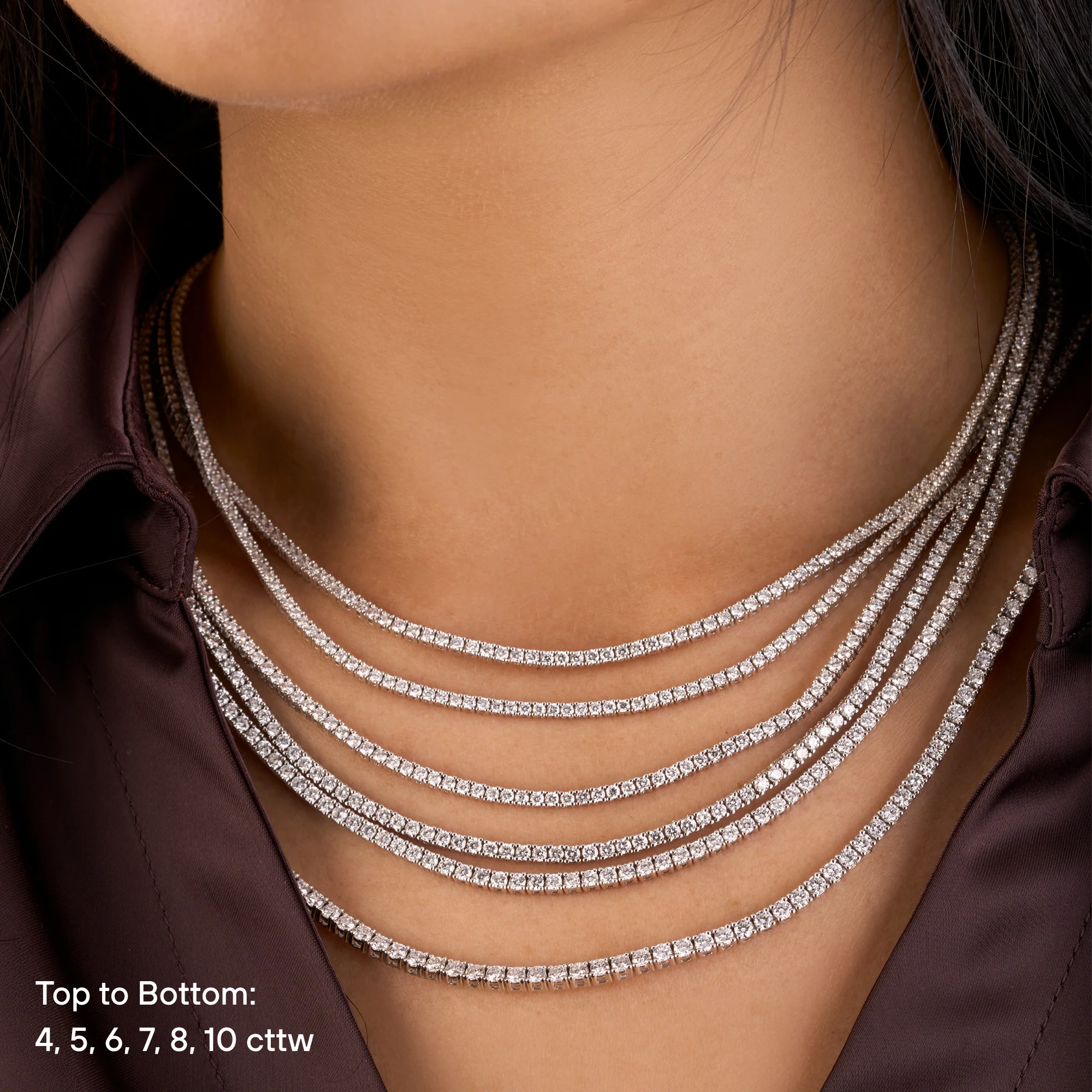Lab Grown Diamond Tennis Necklace - Image 3