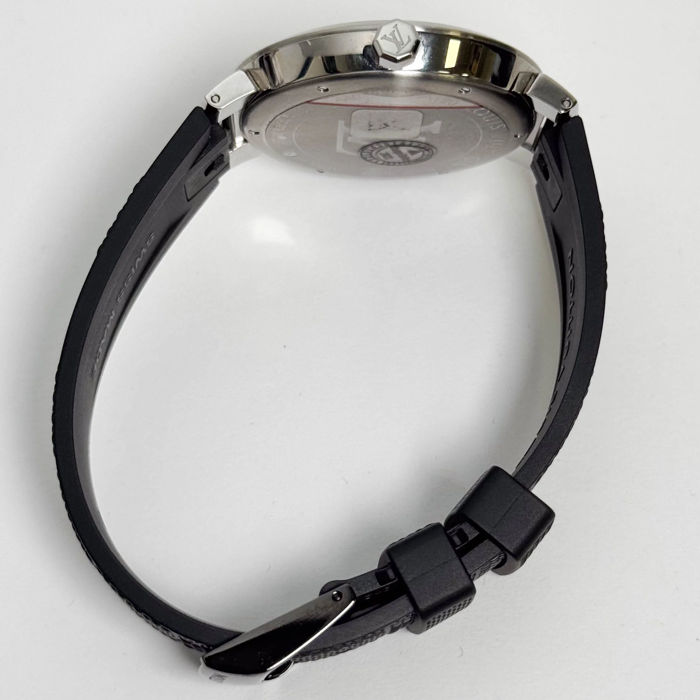 Louis Vuitton Tambour 39mm White Dial Watch Ref# QA120 - Image 5