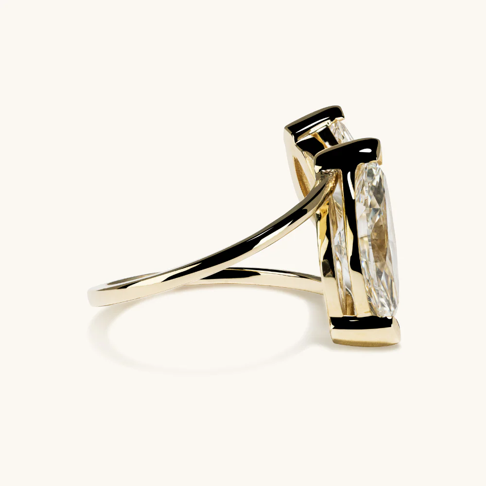 Marquise Toi et Moi Lab Diamond Engagement Ring - Image 3