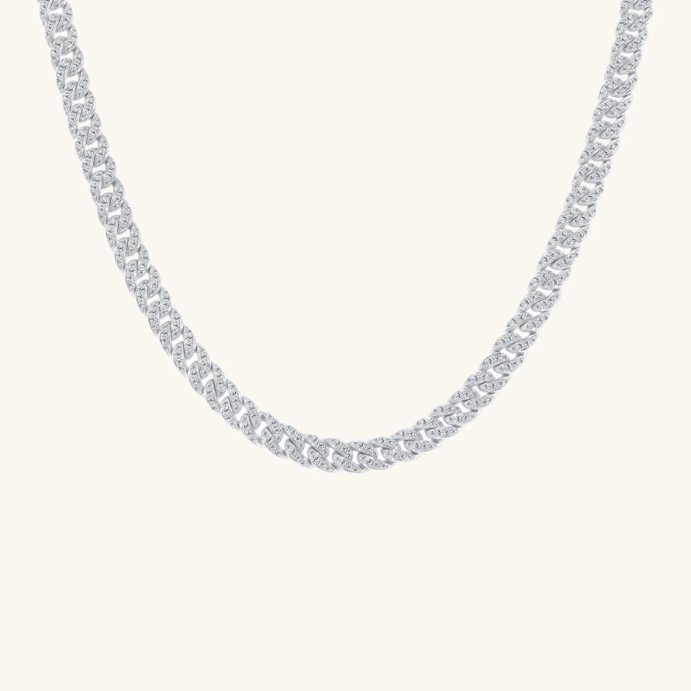 Mini Diamond Cuban Necklace - Image 4