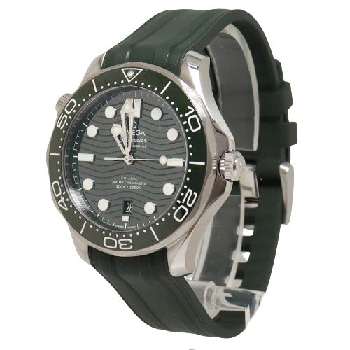 Omega Mens Seamaster Stainless Steel 42mm Green Wave Dot Dial Watch Reference# 210.32.42.20.10.001 - Image 2