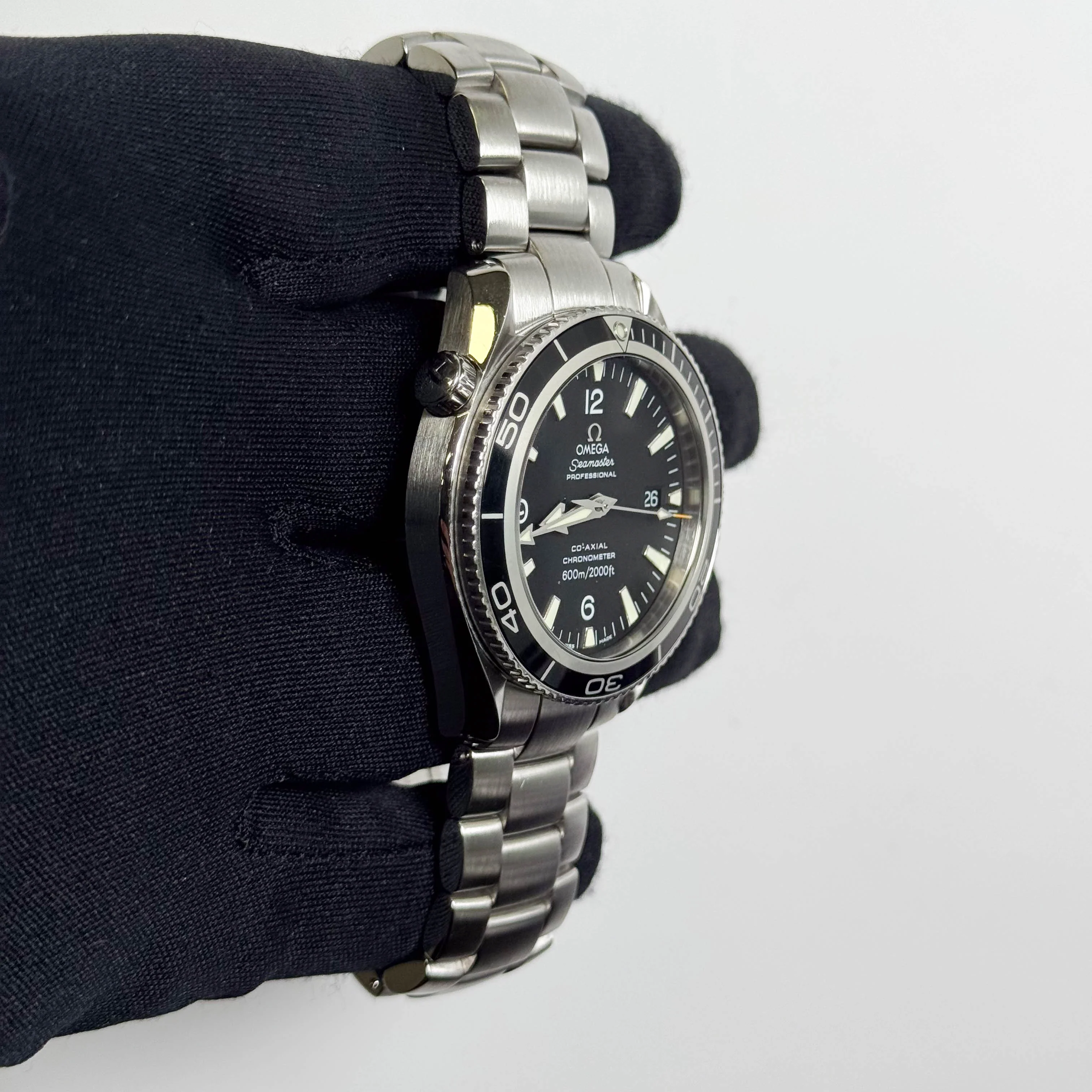 Omega Seamaster Planet Ocean Stainless Steel 42mm Black Stick Dial Watch Ref# 2201.50.00 - Image 3
