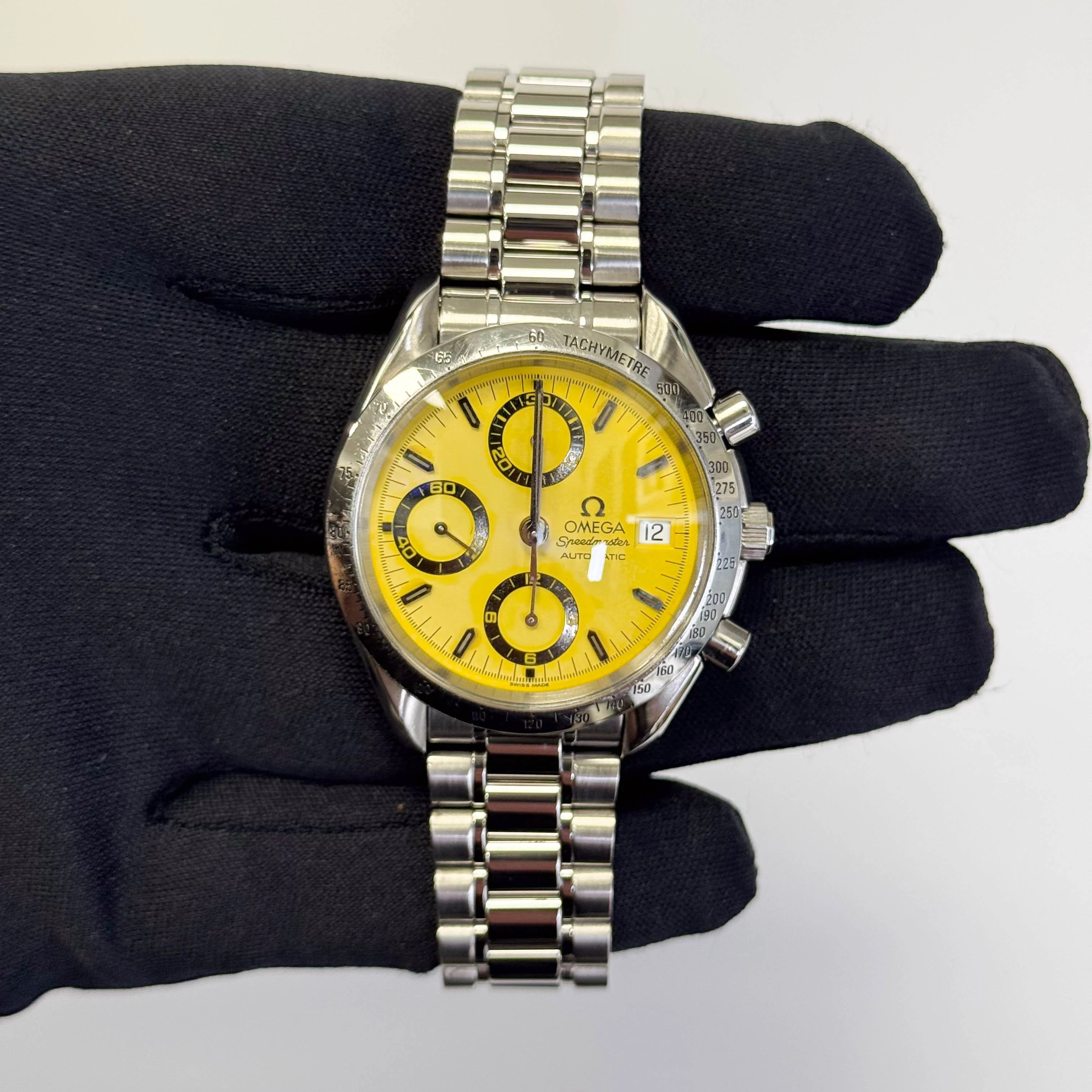 Omega Speedmaster 39mm Yellow Dial Watch Ref# 3511.12.00 - Image 2