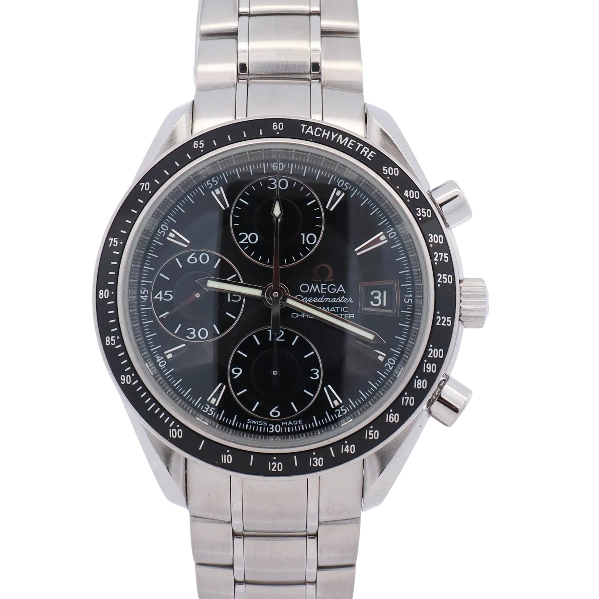 Omega Speedmaster Date 40mm Black Dial Watch Ref# 3210.50.00