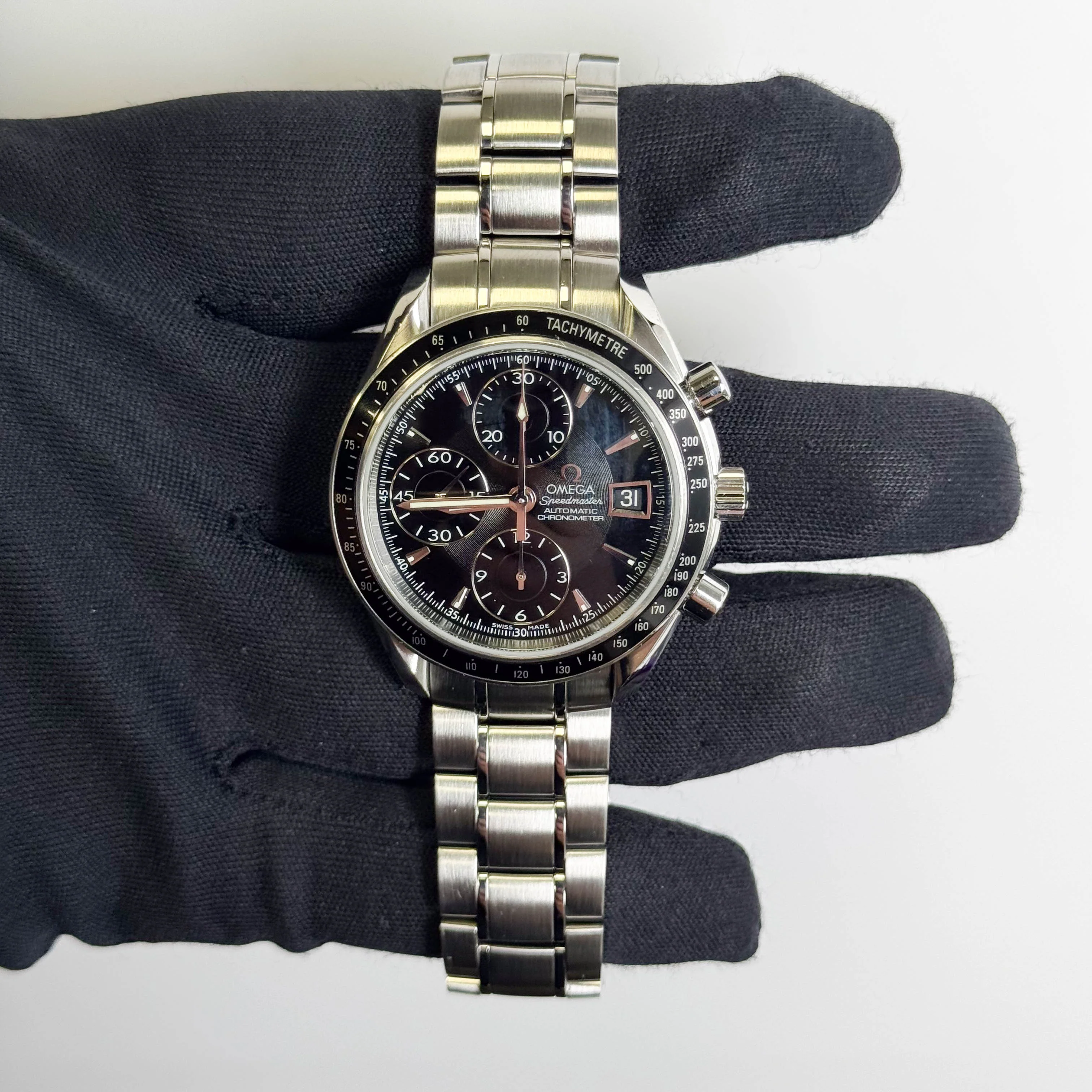 Omega Speedmaster Date 40mm Black Dial Watch Ref# 3210.50.00 - Image 2