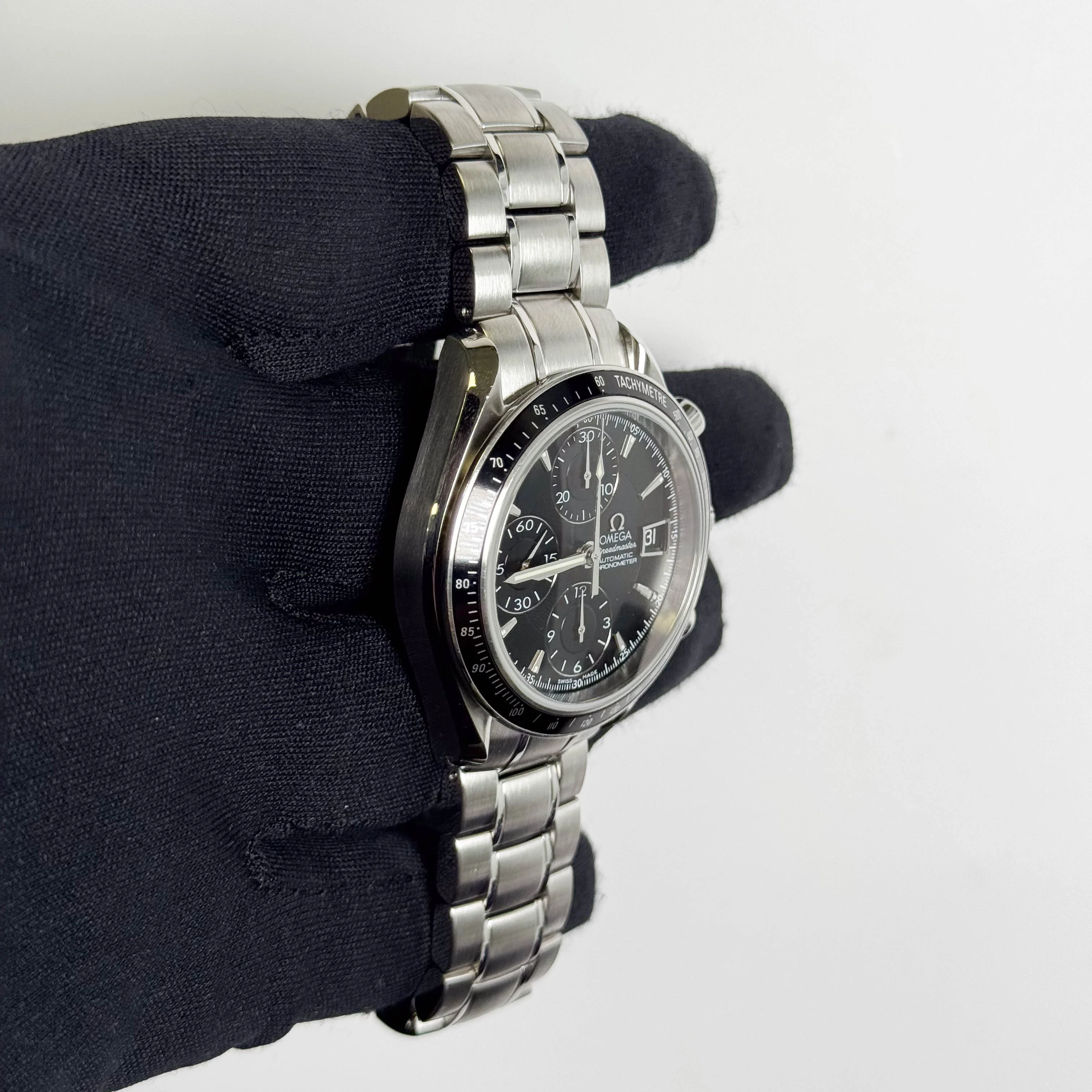 Omega Speedmaster Date 40mm Black Dial Watch Ref# 3210.50.00 - Image 3