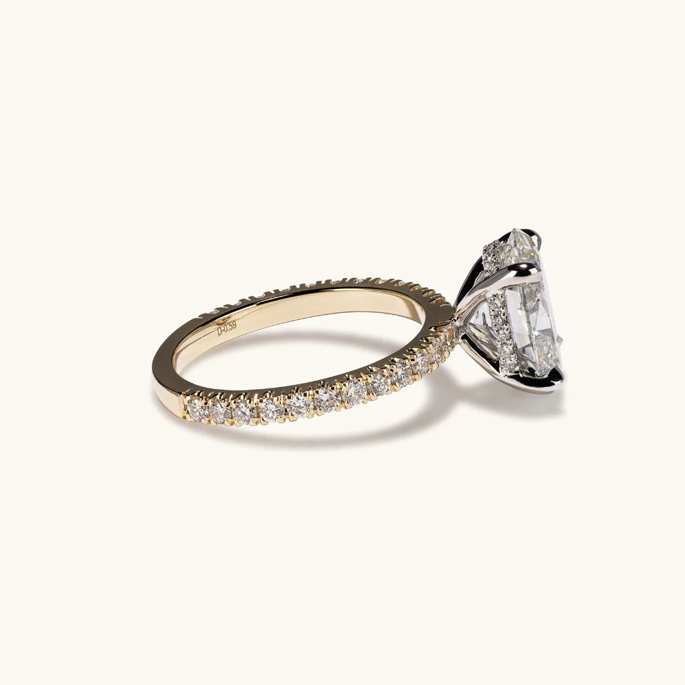 Oval Lab Diamond Engagement Ring with Signature Setting - Image 10